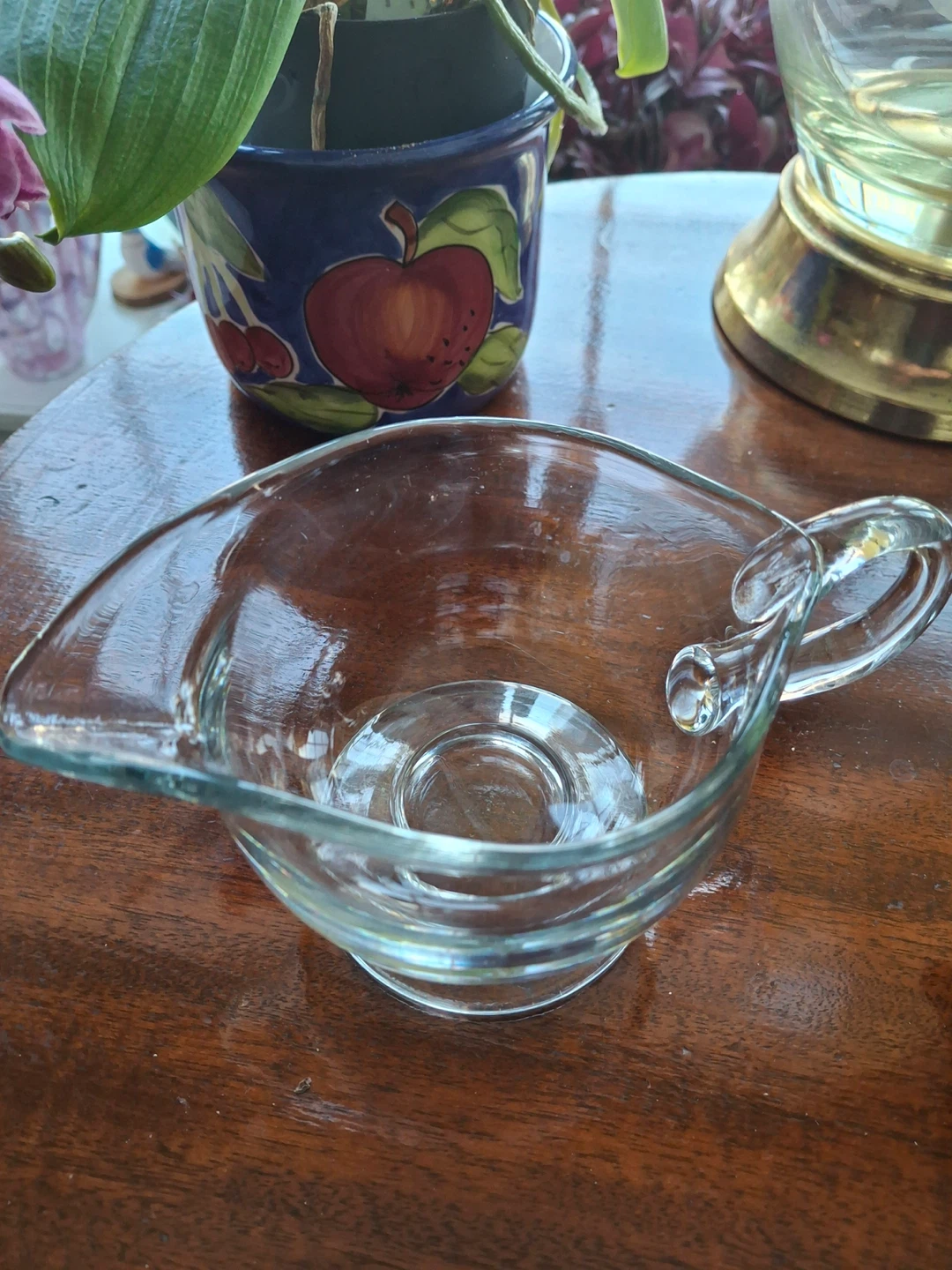 Clear glass gravy boat - photo 4