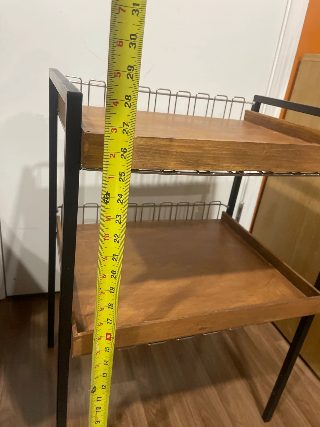 🧡Vintage 2-Tier Wood and Metal  Cart - photo 2