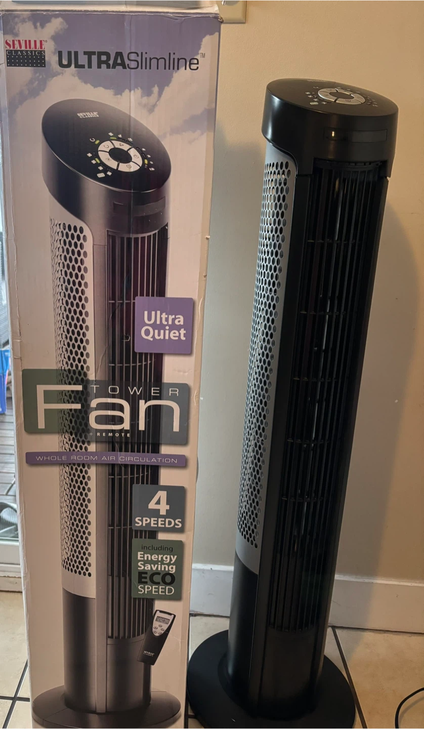 Seville Classics UltraSlimline Tower Fan with Remote - photo 2