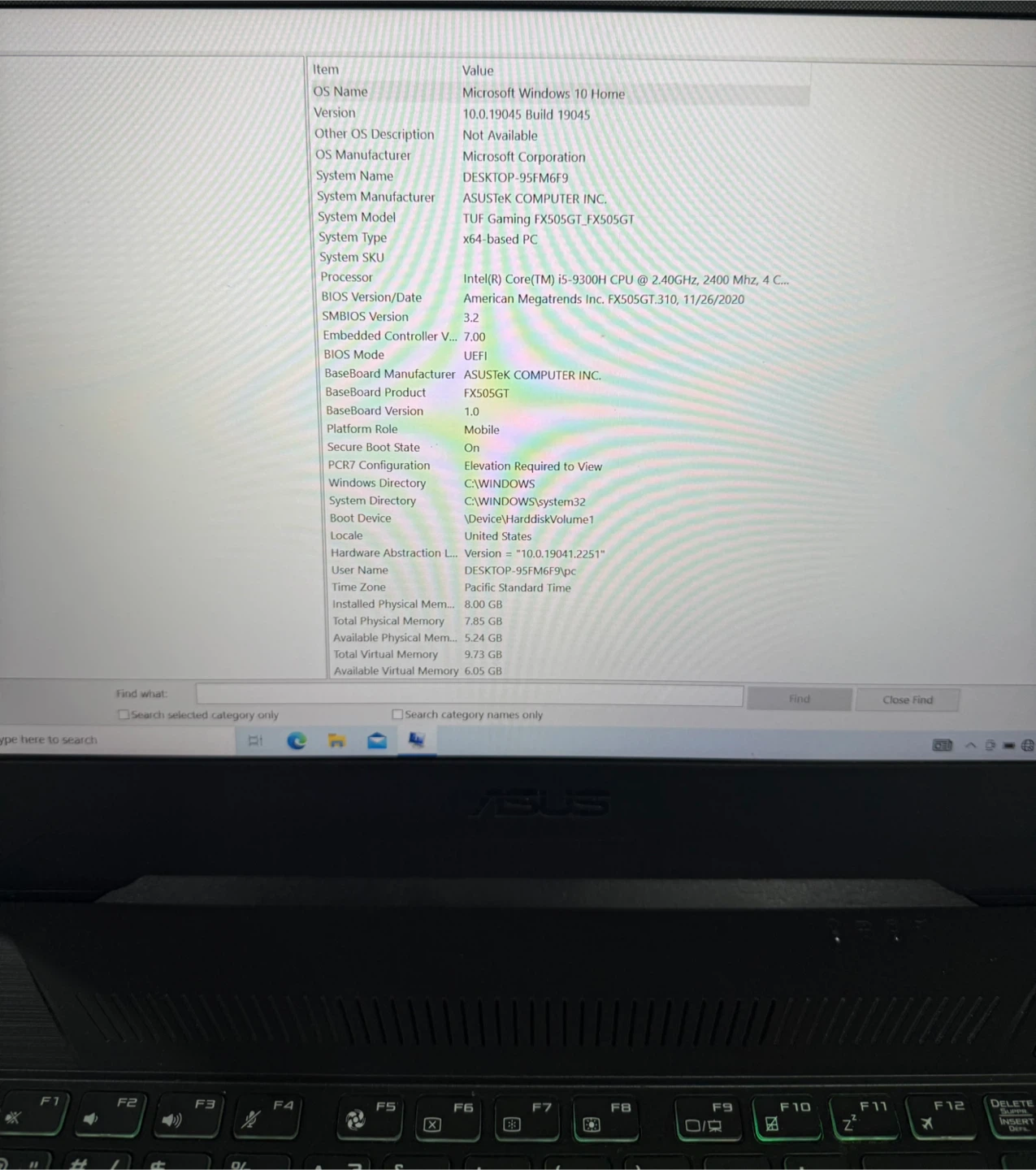 ASUS TUF Gaming FX505GT laptop - photo 5