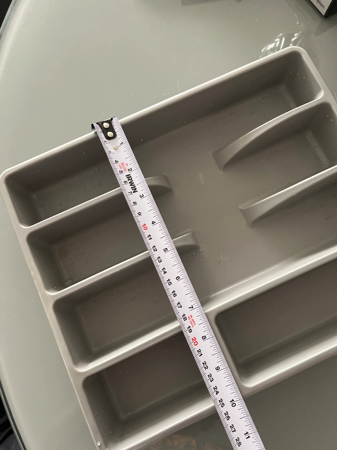 Grey Plastic Cutlery Organizer Tray - photo 3