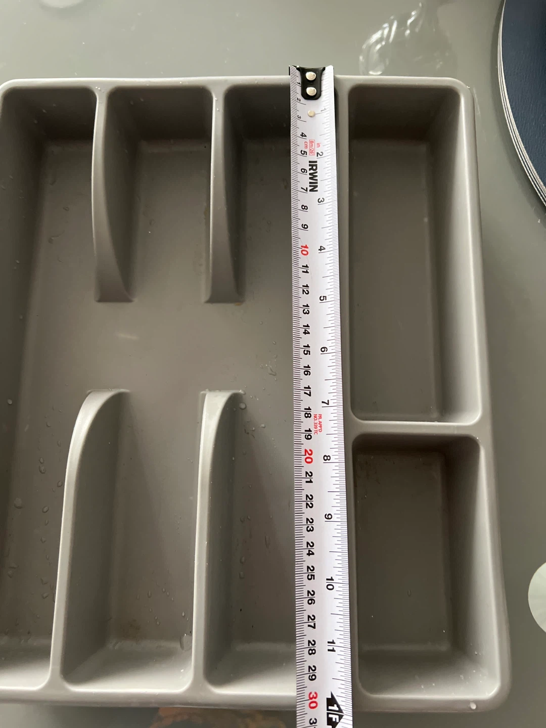 Grey Plastic Cutlery Organizer Tray - photo 2