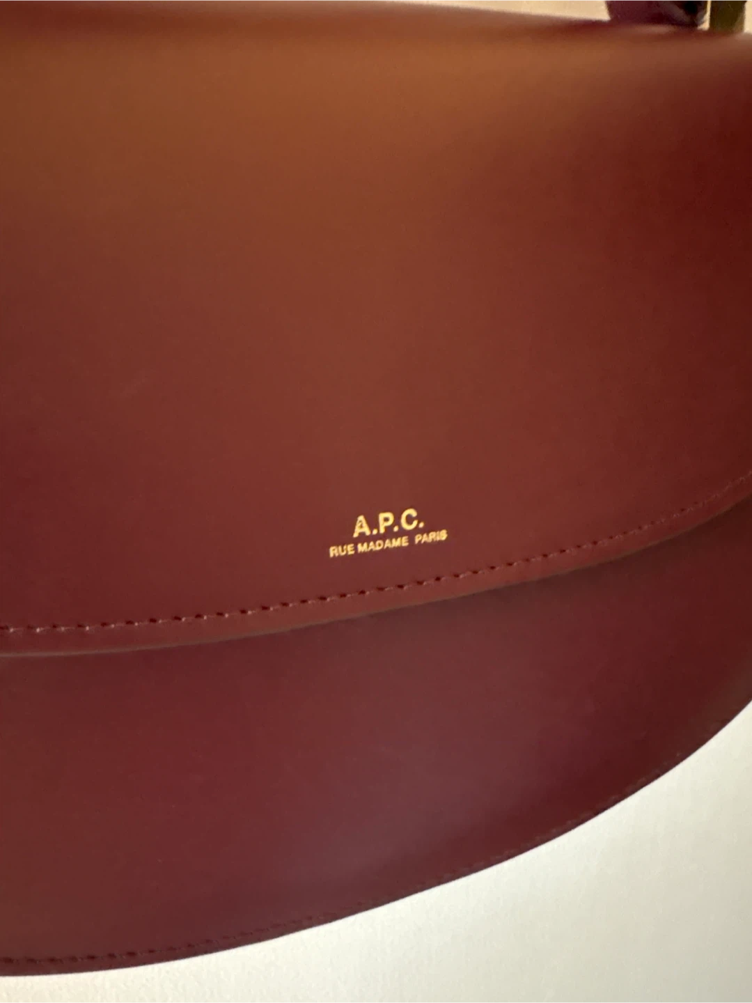 A.P.C. Burgundy Leather Shoulder Bag - photo 2