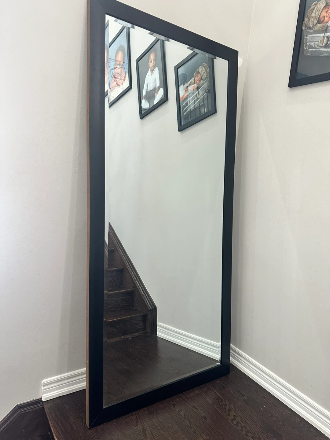 Large Black Framed Floor Mirror