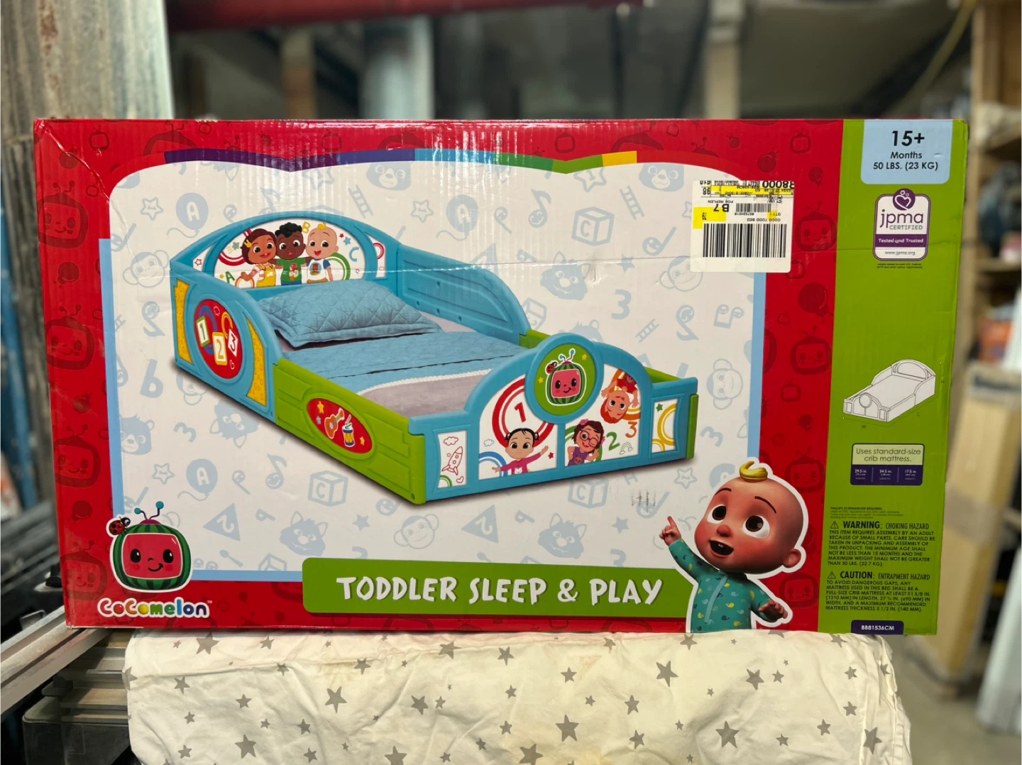 Cocomelon Toddler Sleep & Play Bed