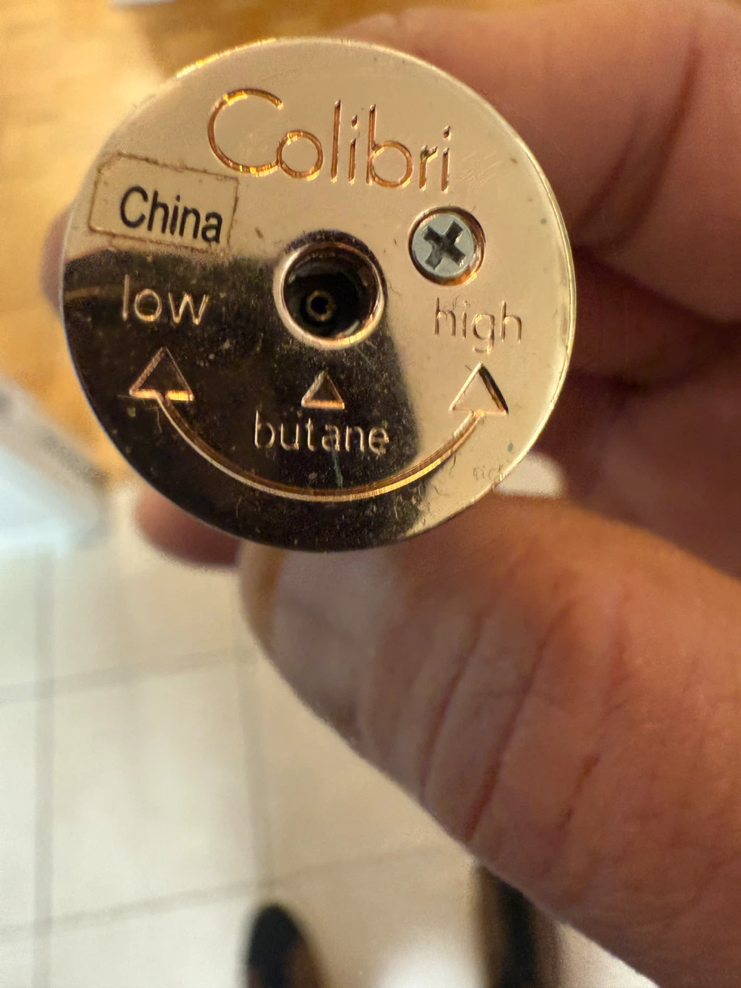 Colibri Butane Lighter - White and Gold with Rhinestones - photo 2