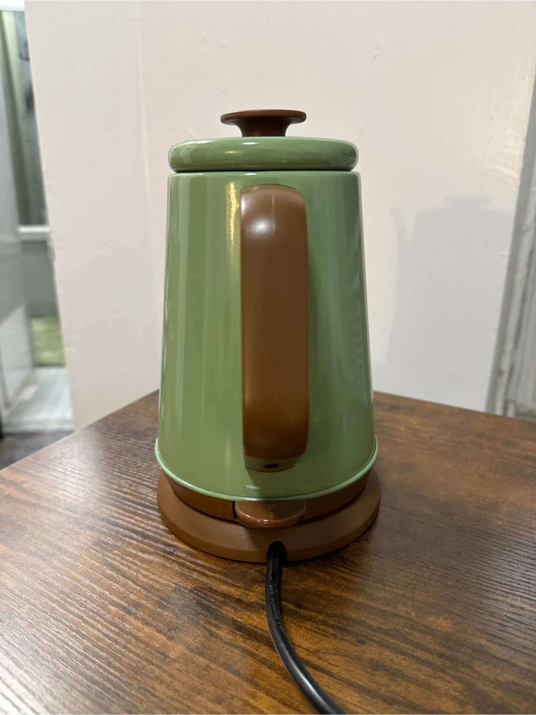 Electric Gooseneck Kettle in Sage Green/Brown - photo 3