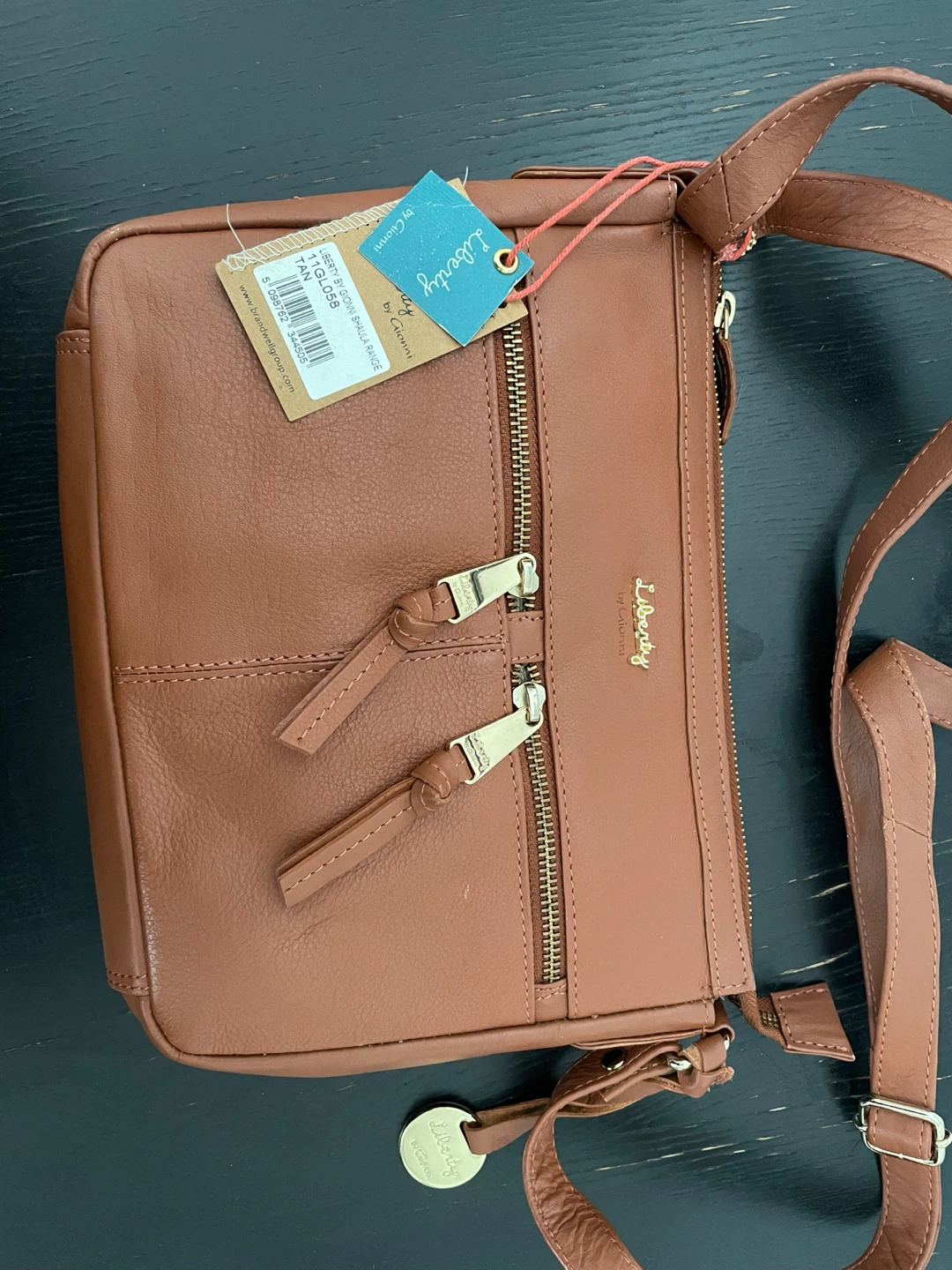 Liberty by Gionni Tan Leather Crossbody Bag
