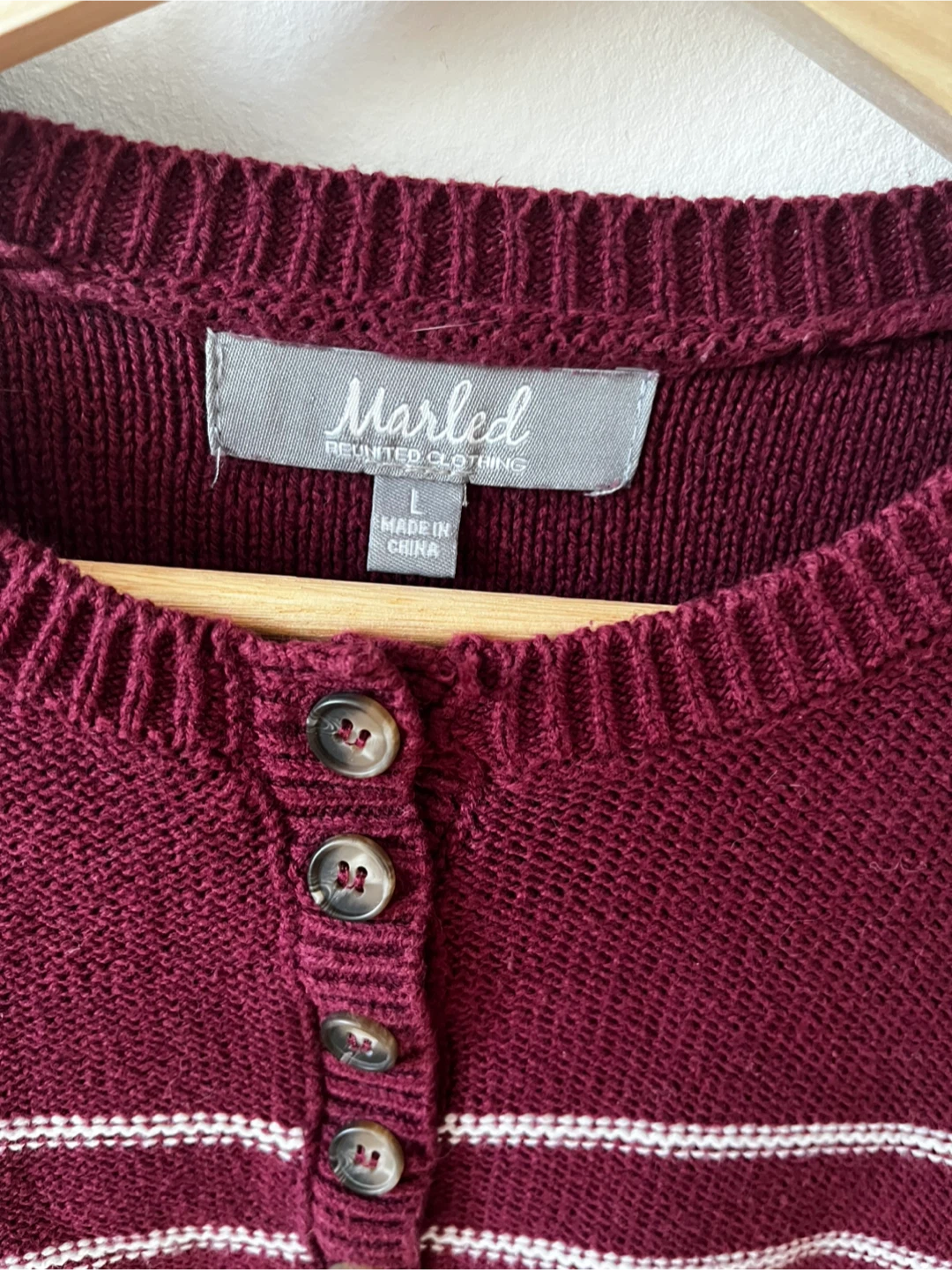 Marled Reunited Clothing Striped Sweater - Size L - photo 4