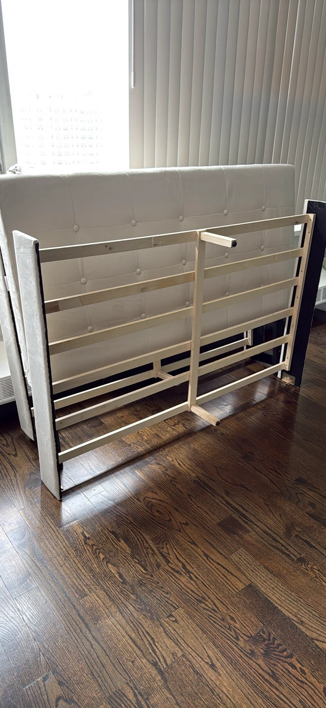 Tufted Upholstered Bed Frame with Headboard - photo 2