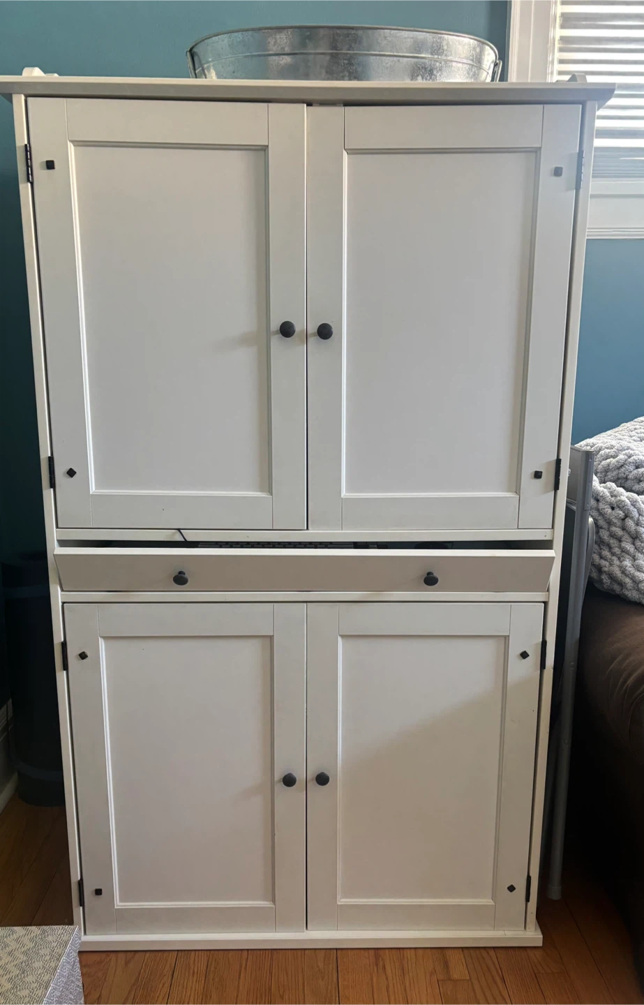 White Armoire Computer Desk