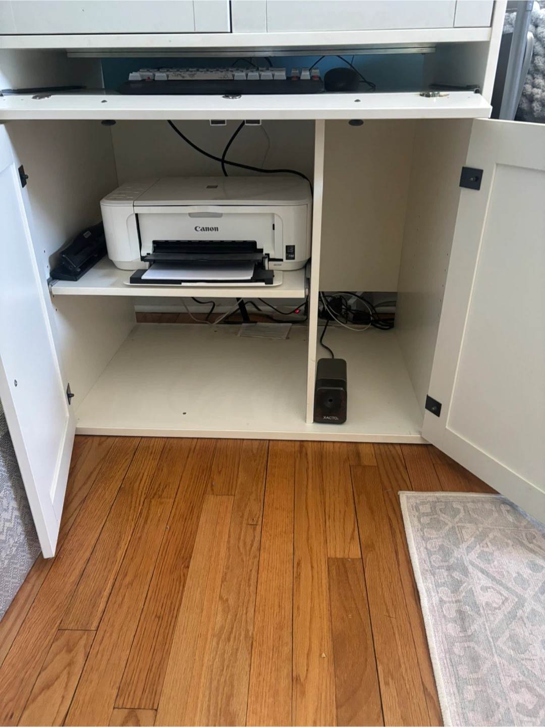 White Armoire Computer Desk - photo 3