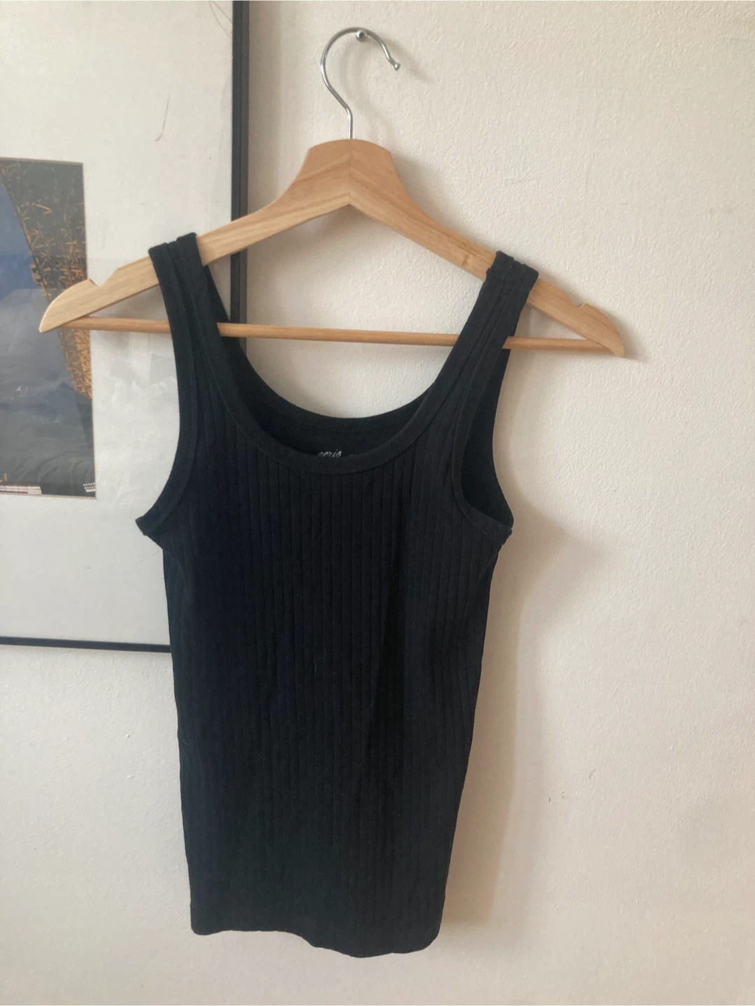 Aerie Black Ribbed Tank Top - photo 3