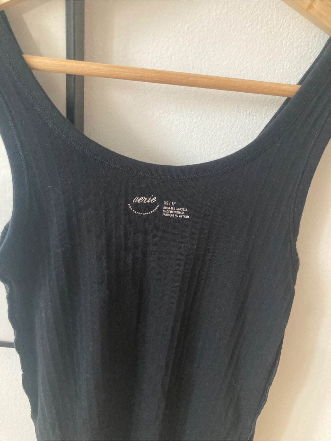 Aerie Black Ribbed Tank Top - photo 2