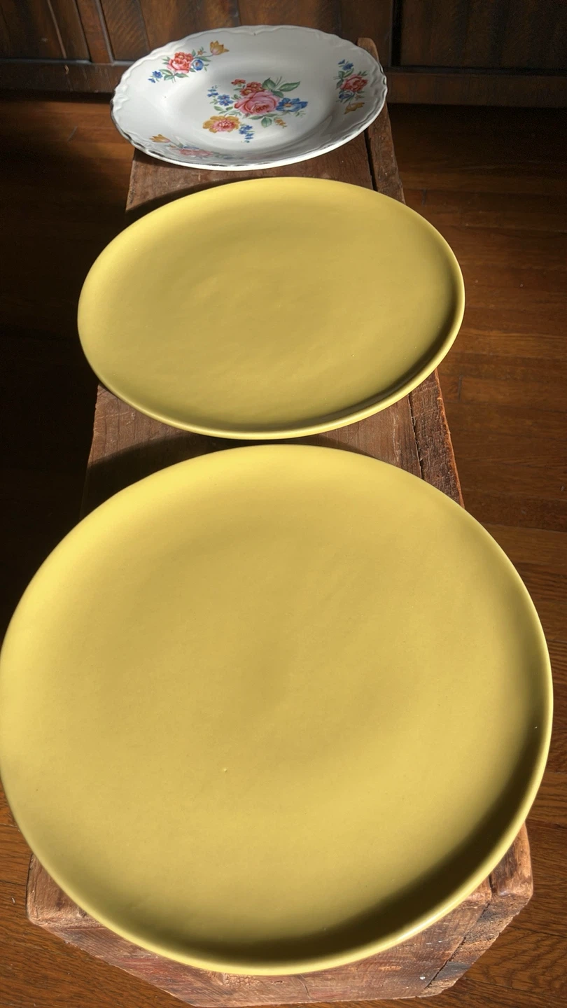 CB 2 plates 8 Inches wide in yellow