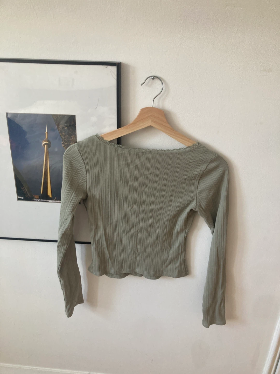 Garage Ribbed Long Sleeve Crop Top - M/M - photo 3