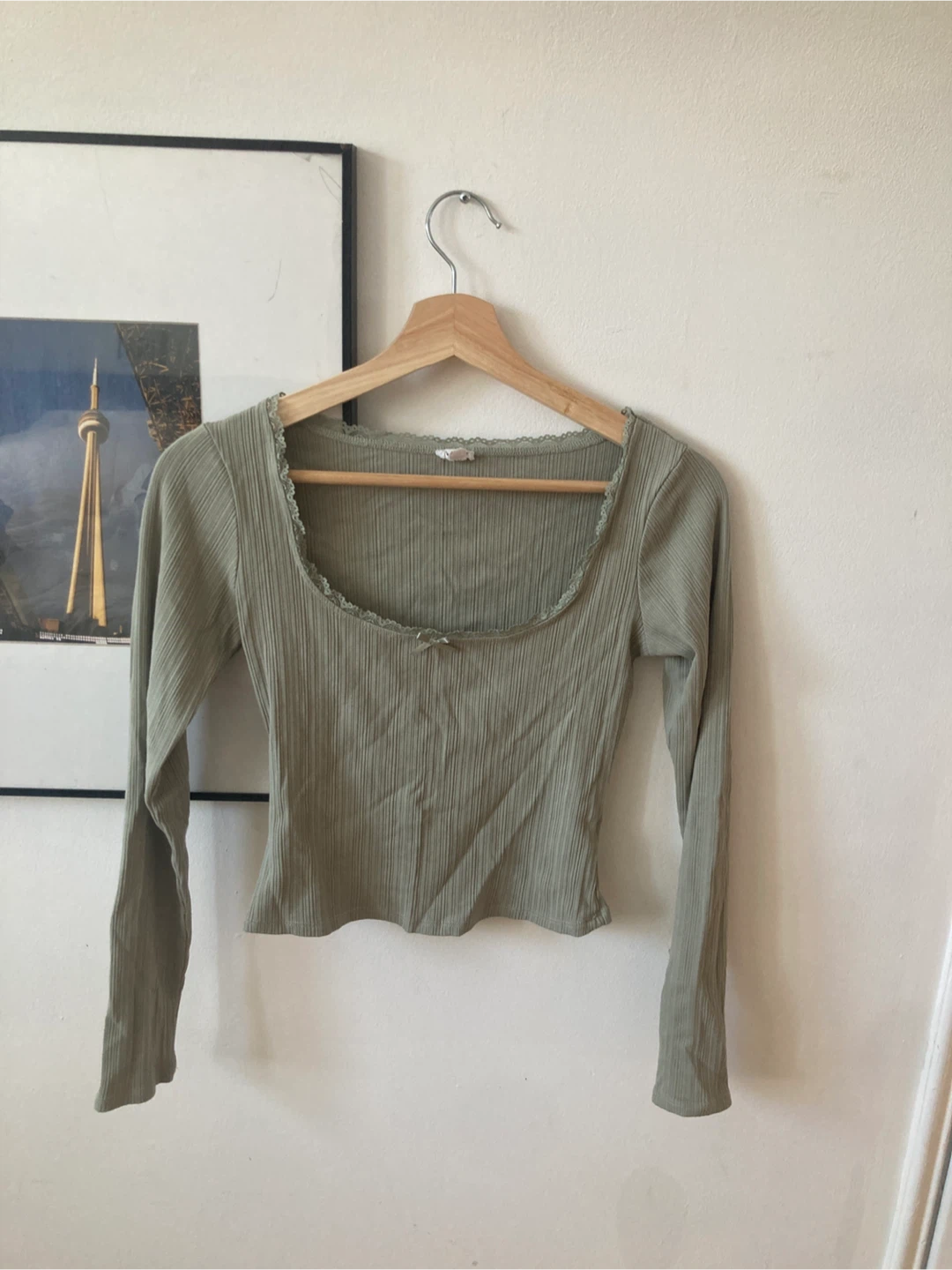Garage Ribbed Long Sleeve Crop Top - M/M