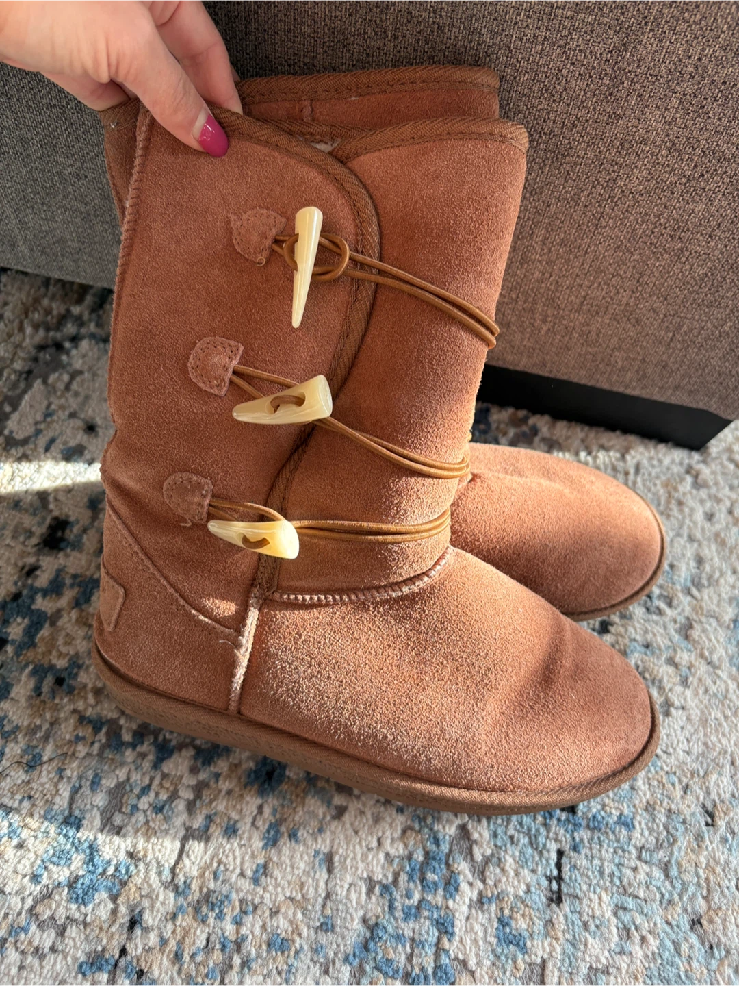 SOREL Brown Suede Toggle Boots - size 7