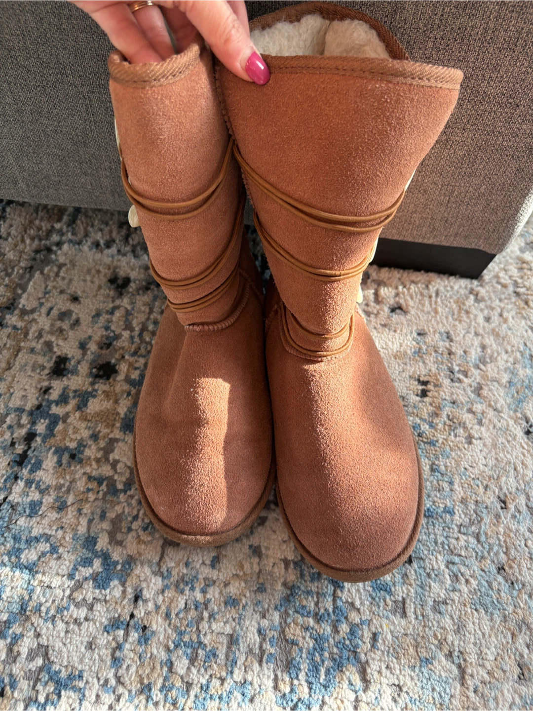 SOREL Brown Suede Toggle Boots - size 7 - photo 3