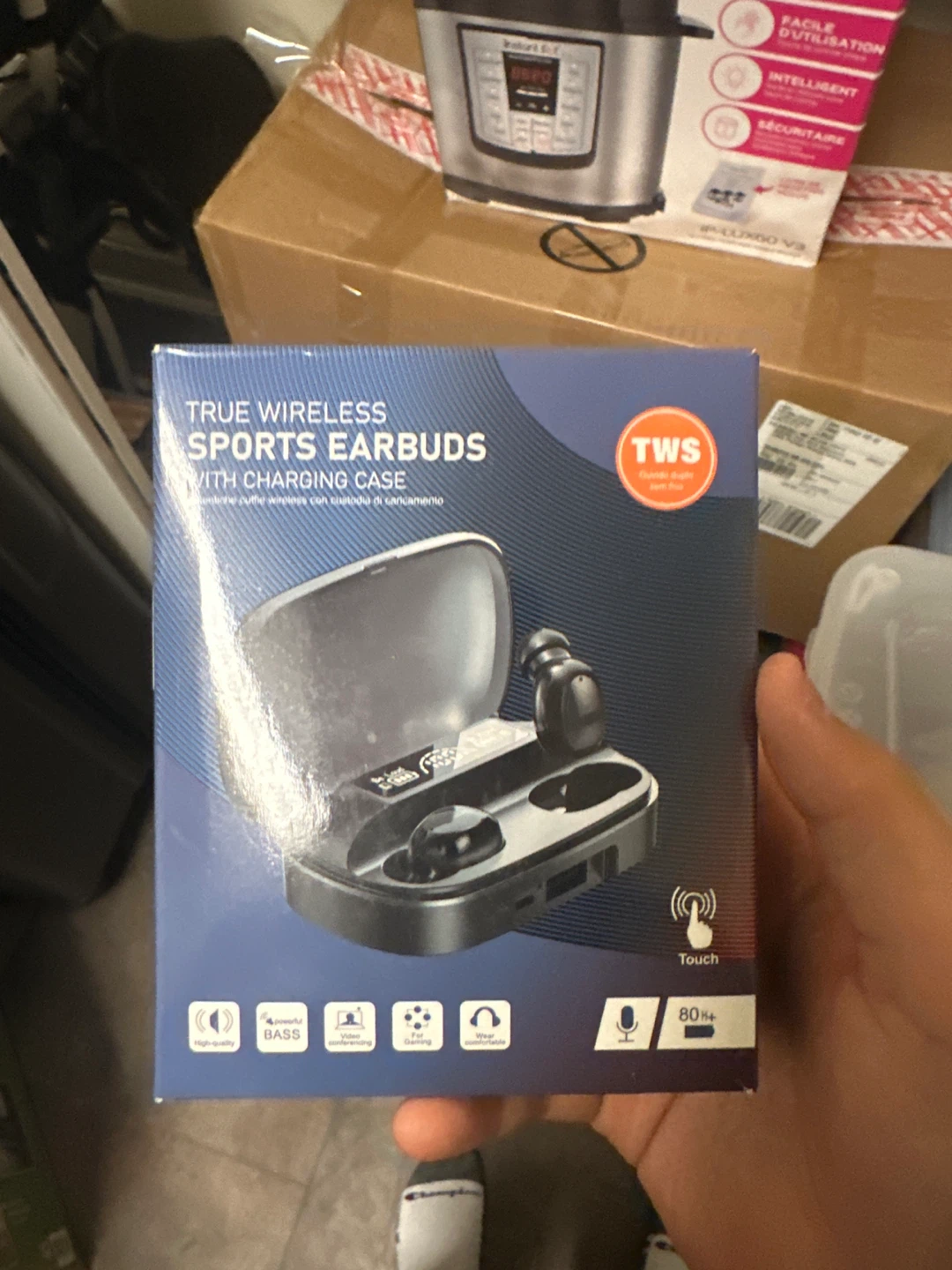 True Wireless Sports Earbuds with Charging Case
