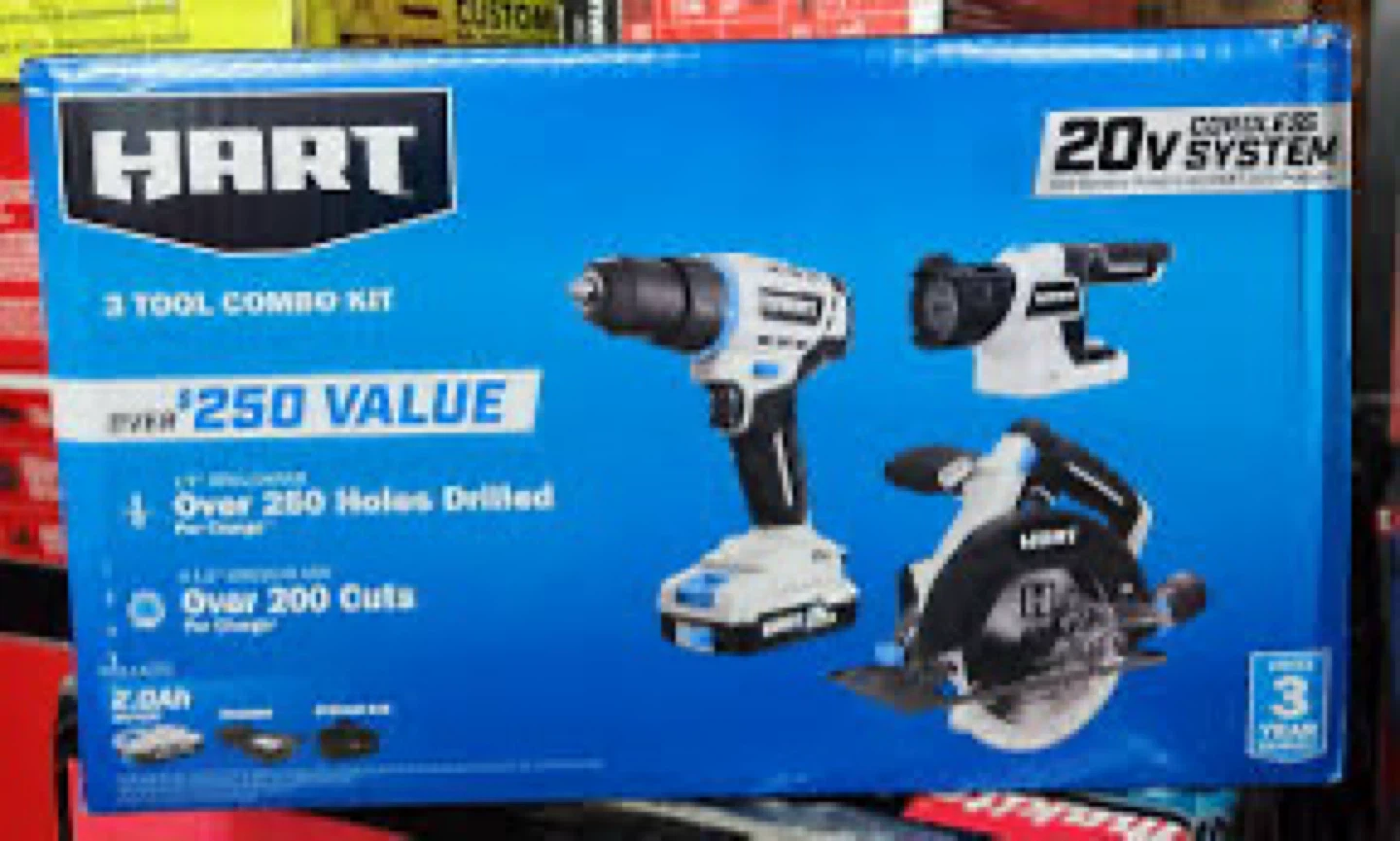 HART 20V 3-Tool Combo Kit Cordless Drill Circular Saw - photo 2