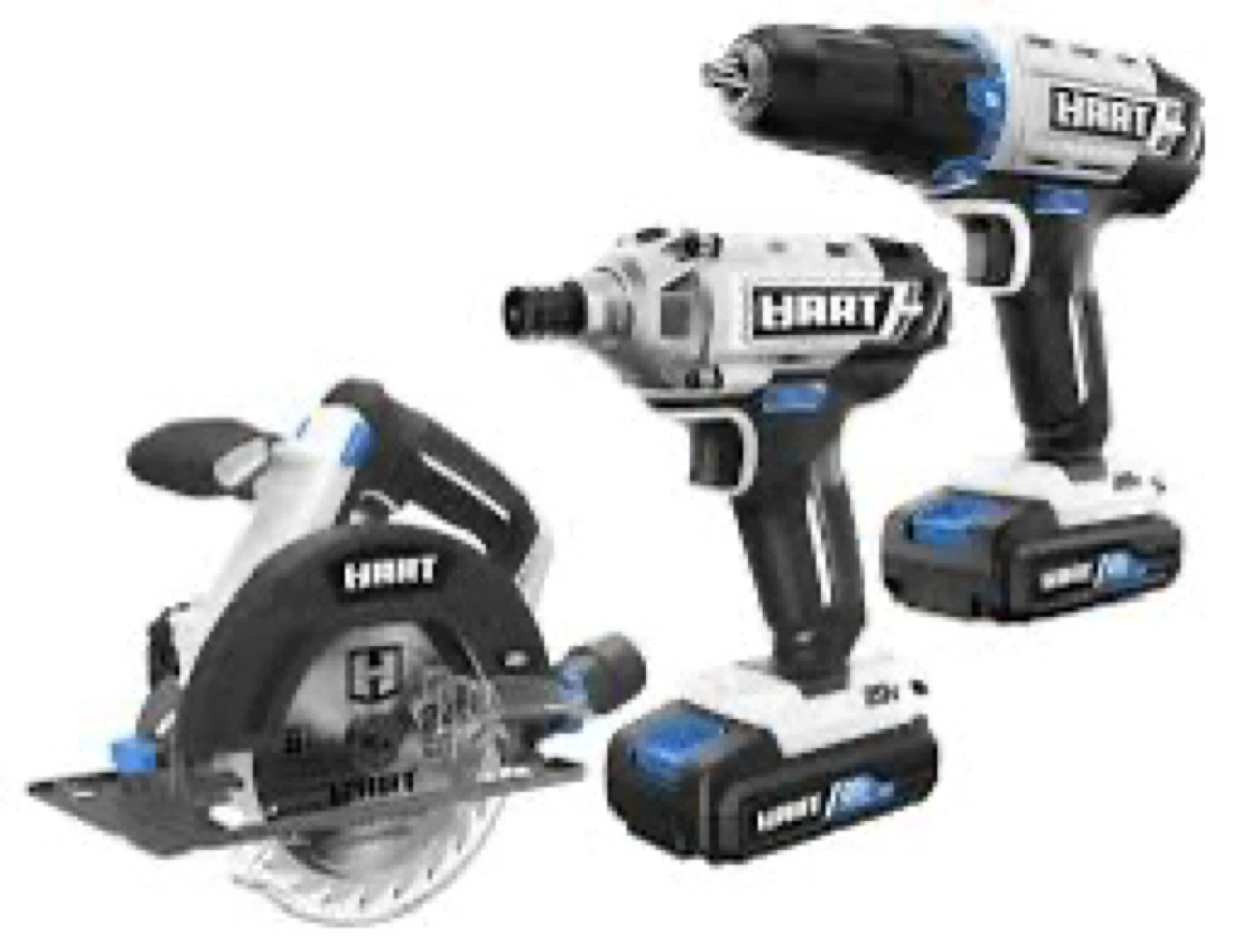 HART 20V 3-Tool Combo Kit Cordless Drill Circular Saw