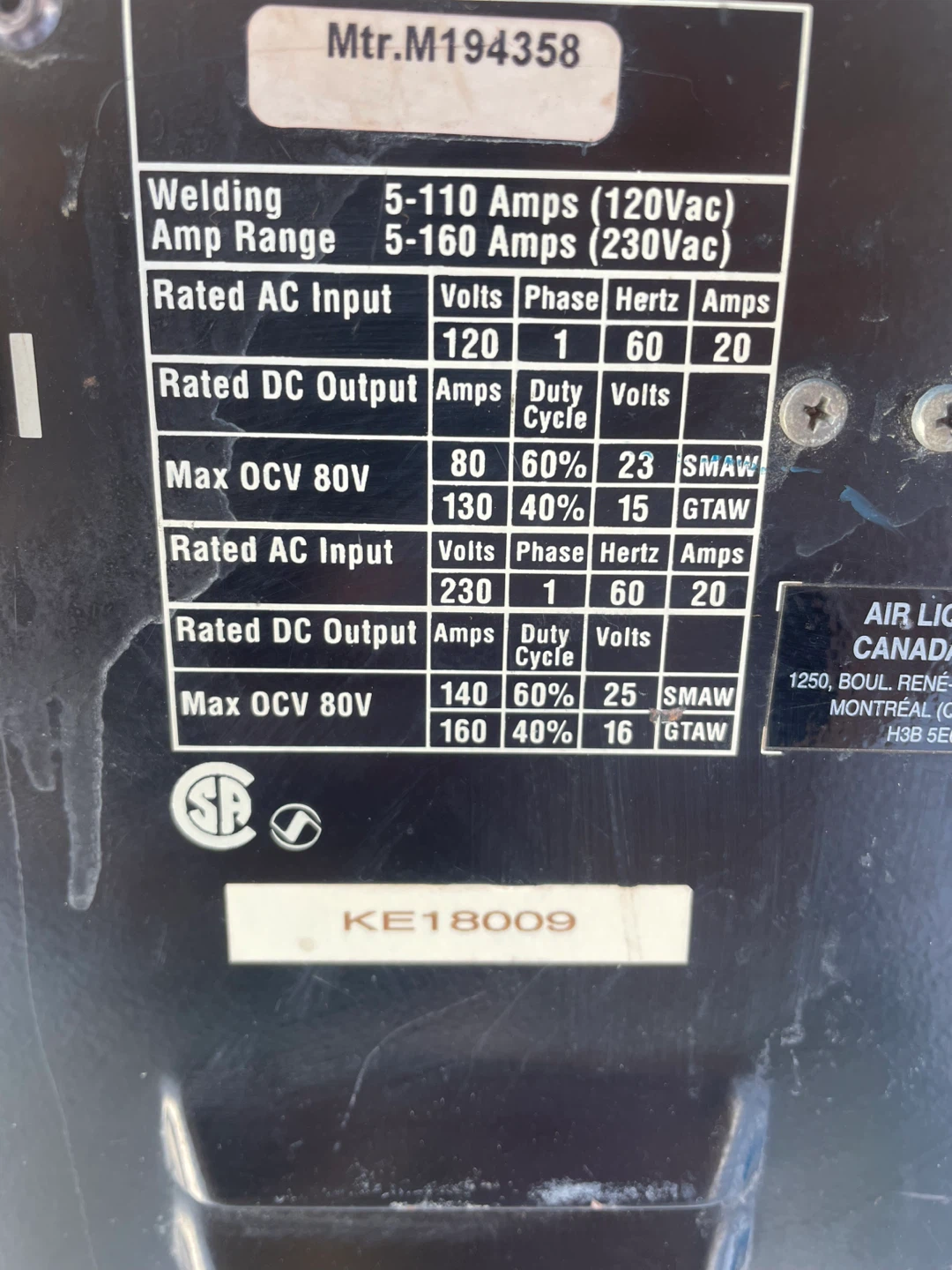 Air Liquide Stick/TIG welder - photo 4