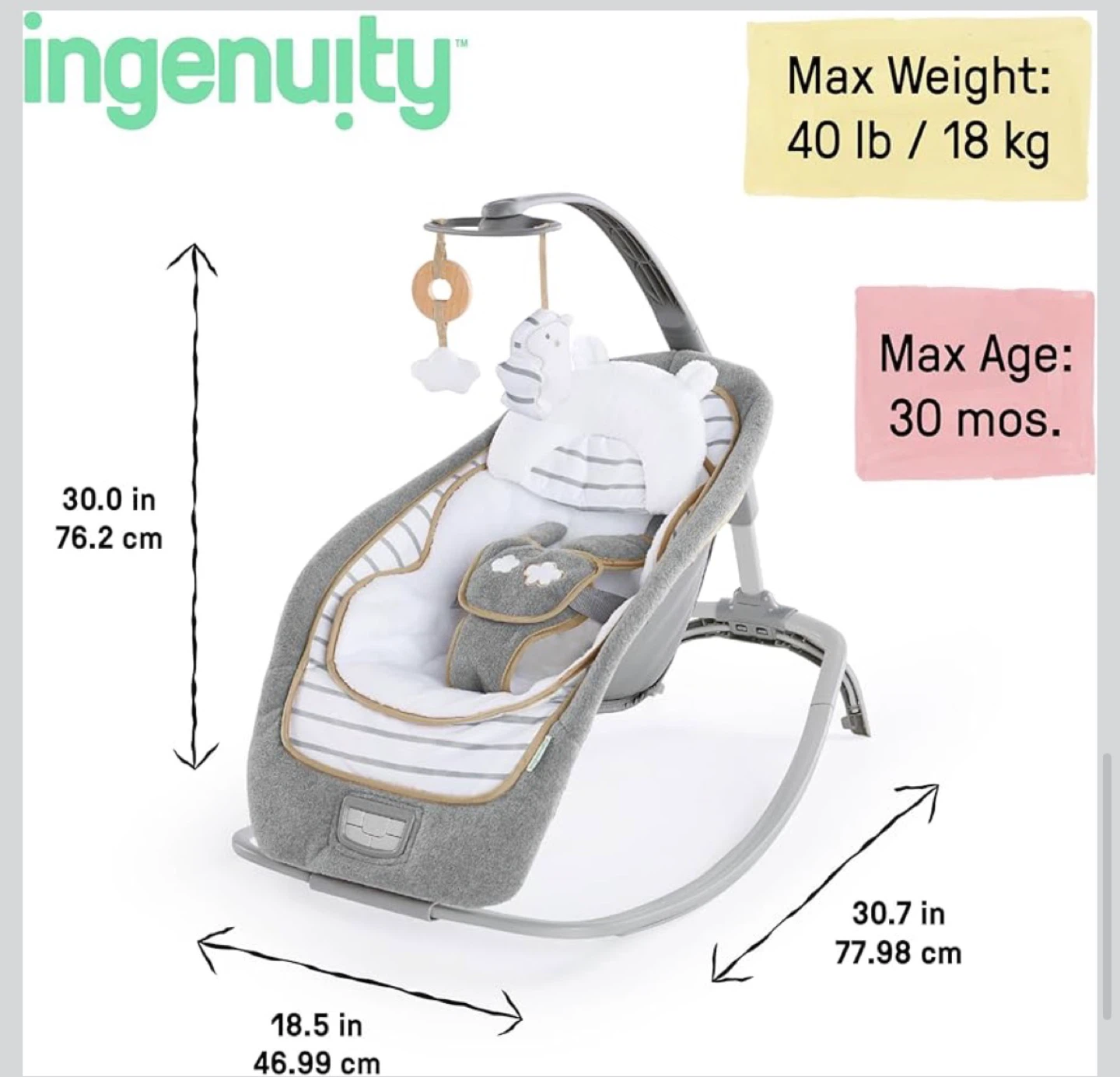 Ingenuity Baby Rocker Seat - photo 4