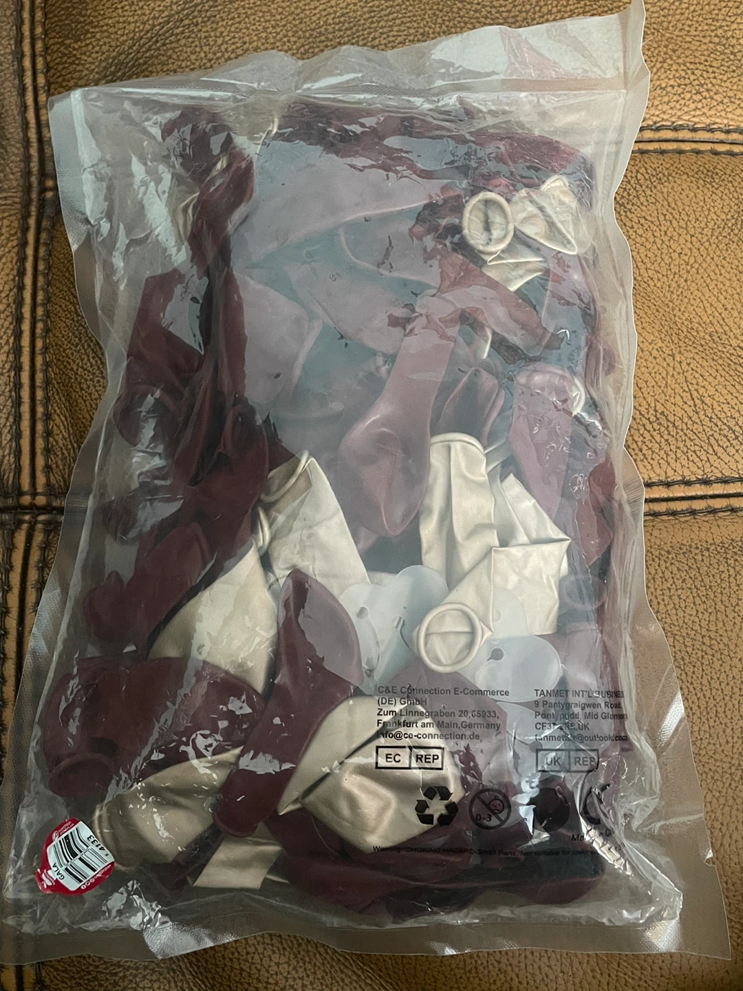 Maroon and Cream Balloons