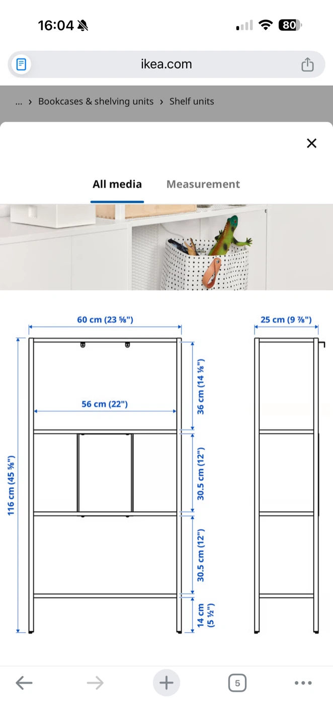 IKEA White Shelf Unit - 60cm Wide - photo 2