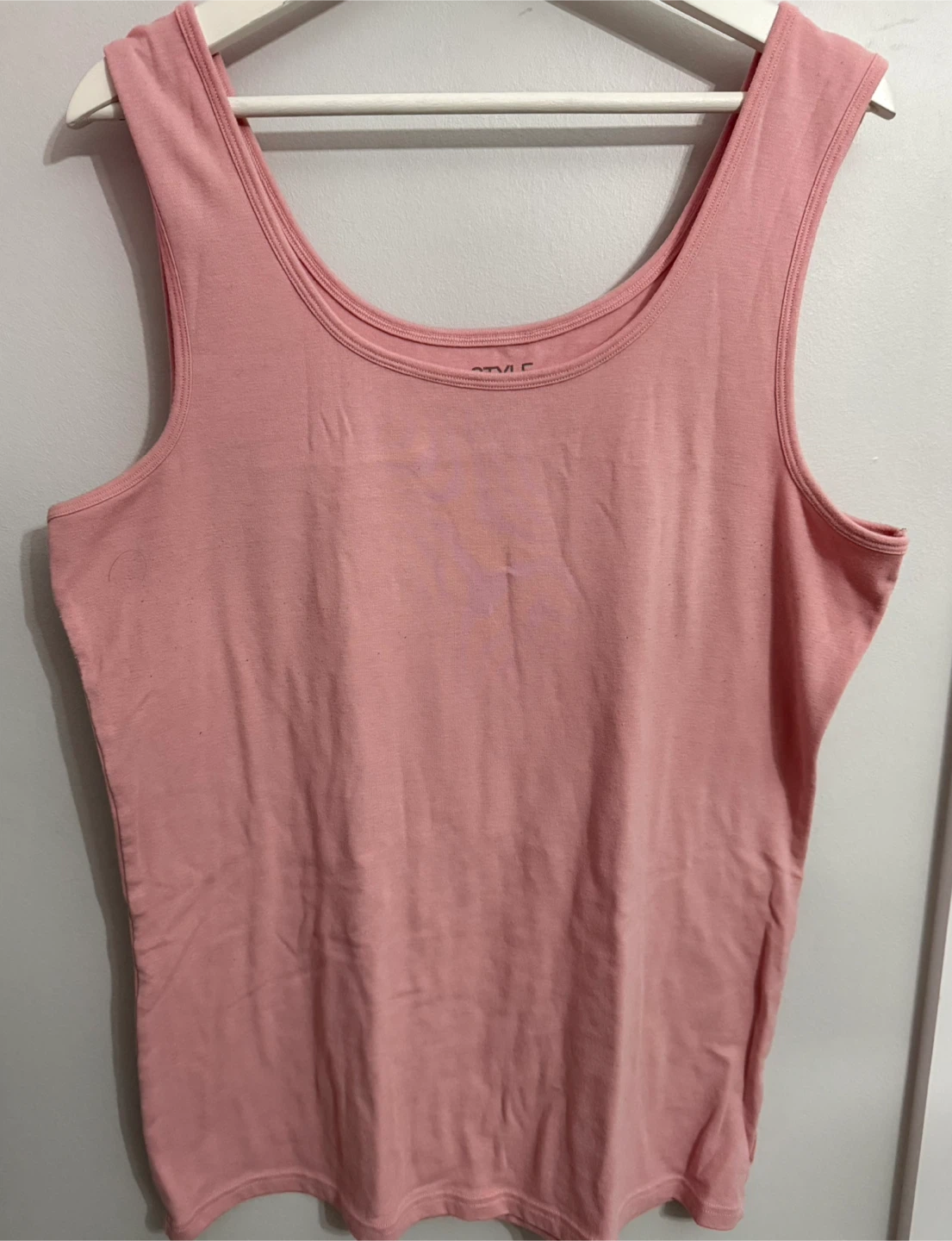 mySTYLE Pink Scoop Tank Top 2X