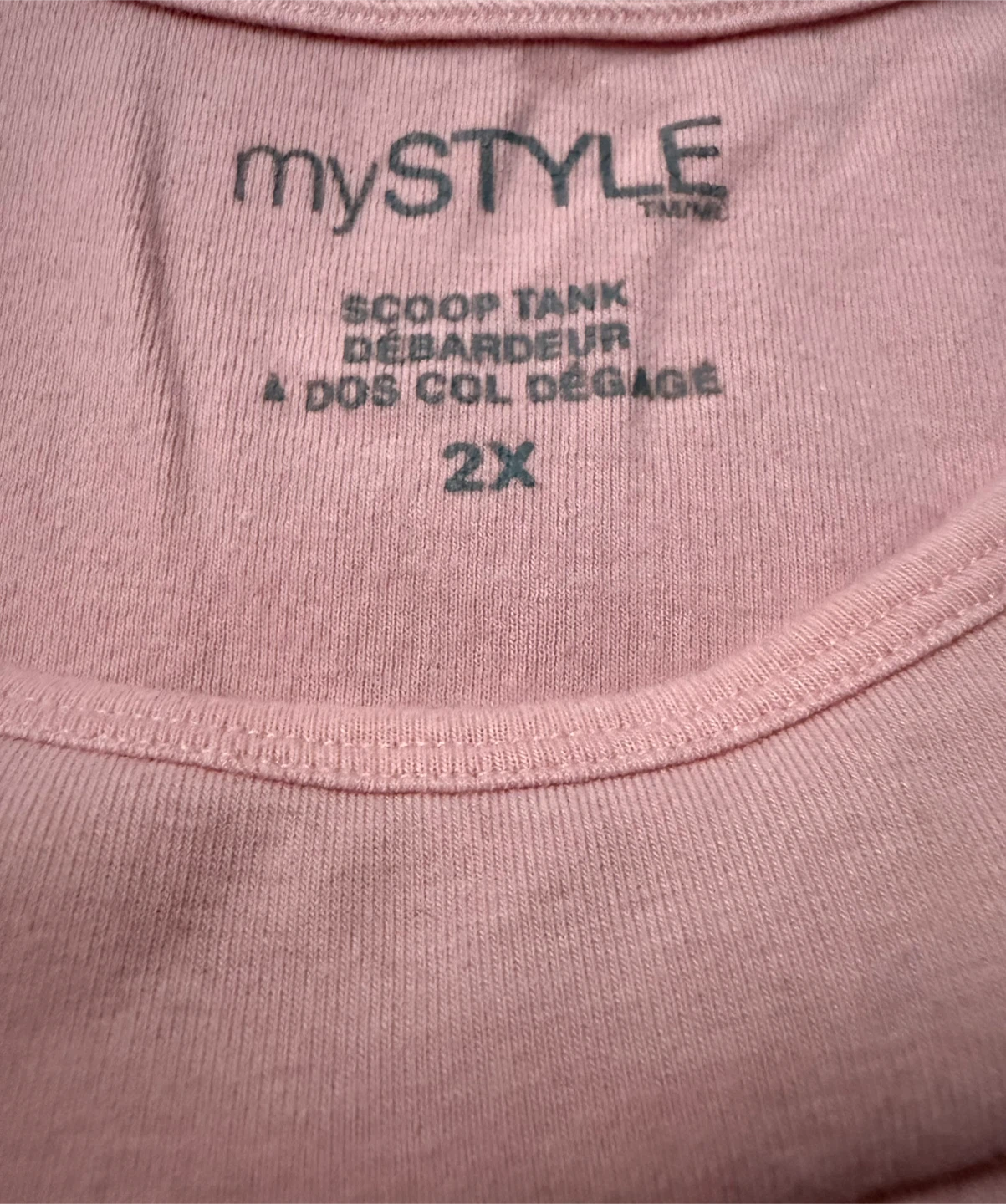 mySTYLE Pink Scoop Tank Top 2X - photo 3