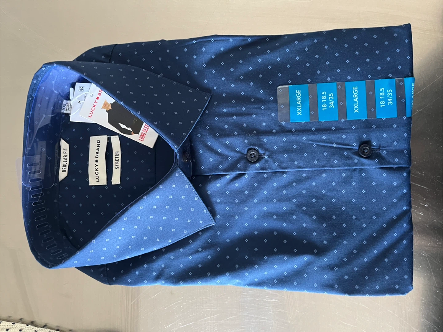 Lucky Brand Long Sleeve Regular Fit Dress Shirt XXL