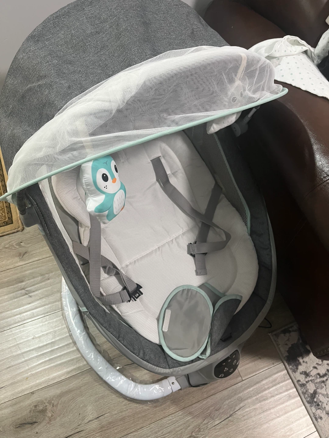Grey Baby Rocker with Owl Toy - photo 3