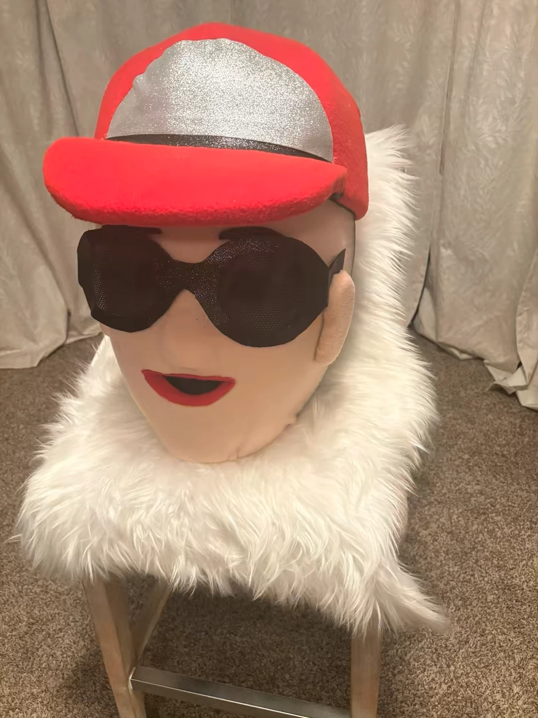 Custom Bad Bunny Plush Head Mask - photo 3