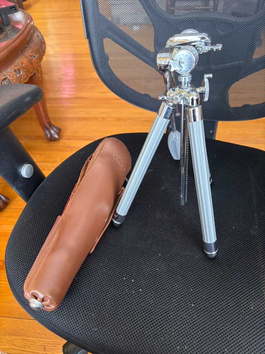 Ricoh 35 Flex Camera with Leather Case and Mini Tripod