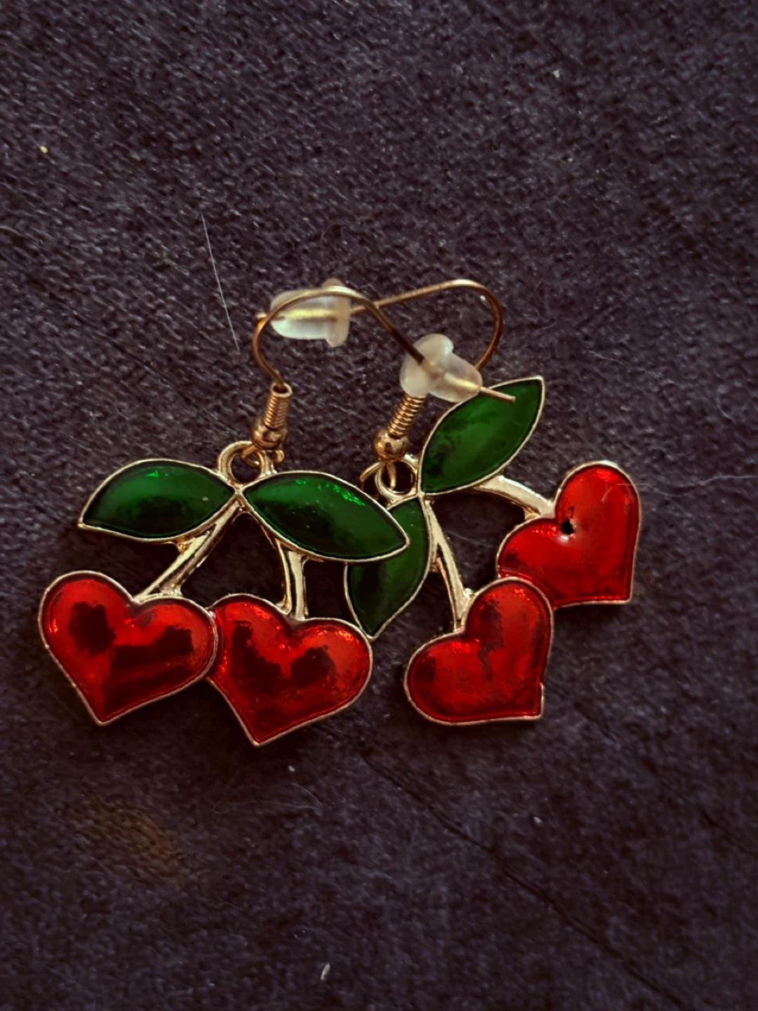 Cherry Heart Earrings