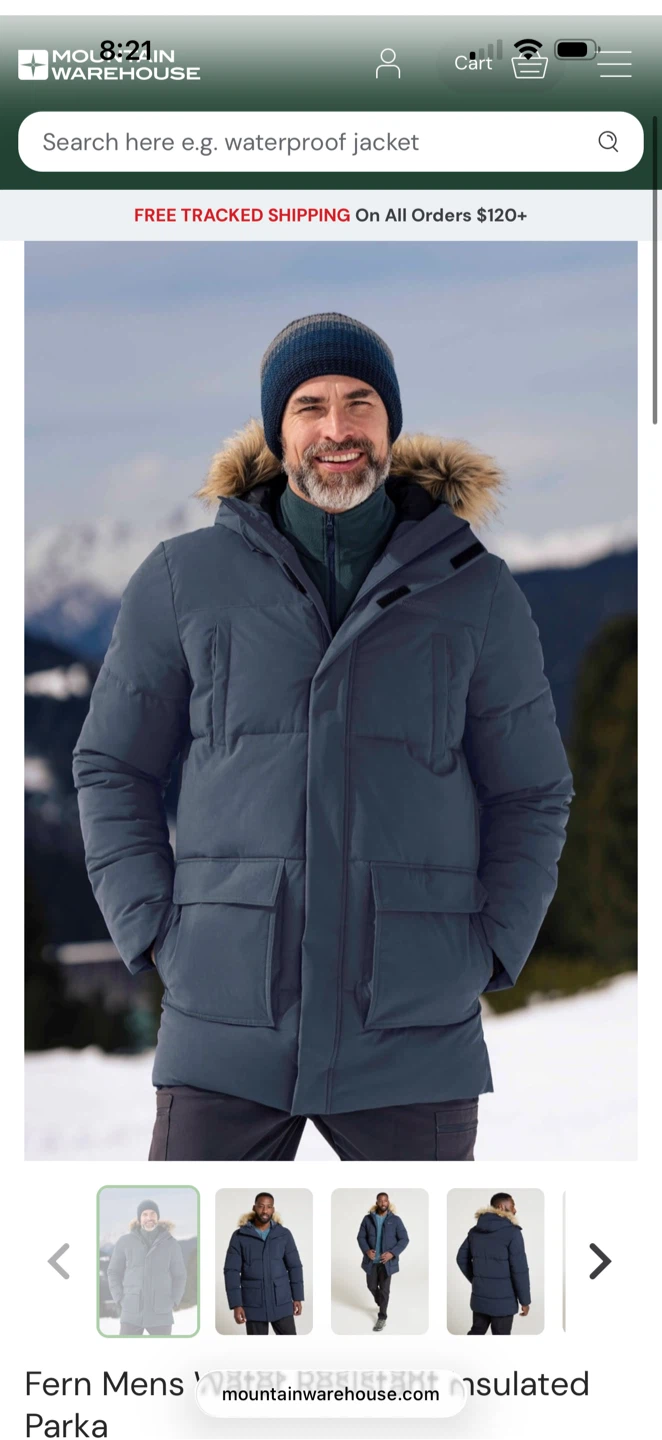 Mountain Warehouse Fern Insulated Parka - Navy, Small