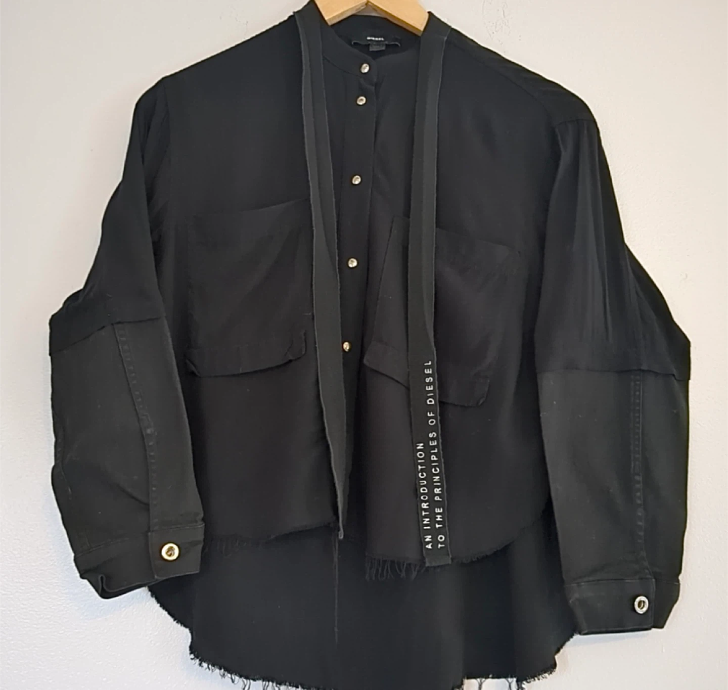 Diesel Button-Up Shirt with Tie Detail
