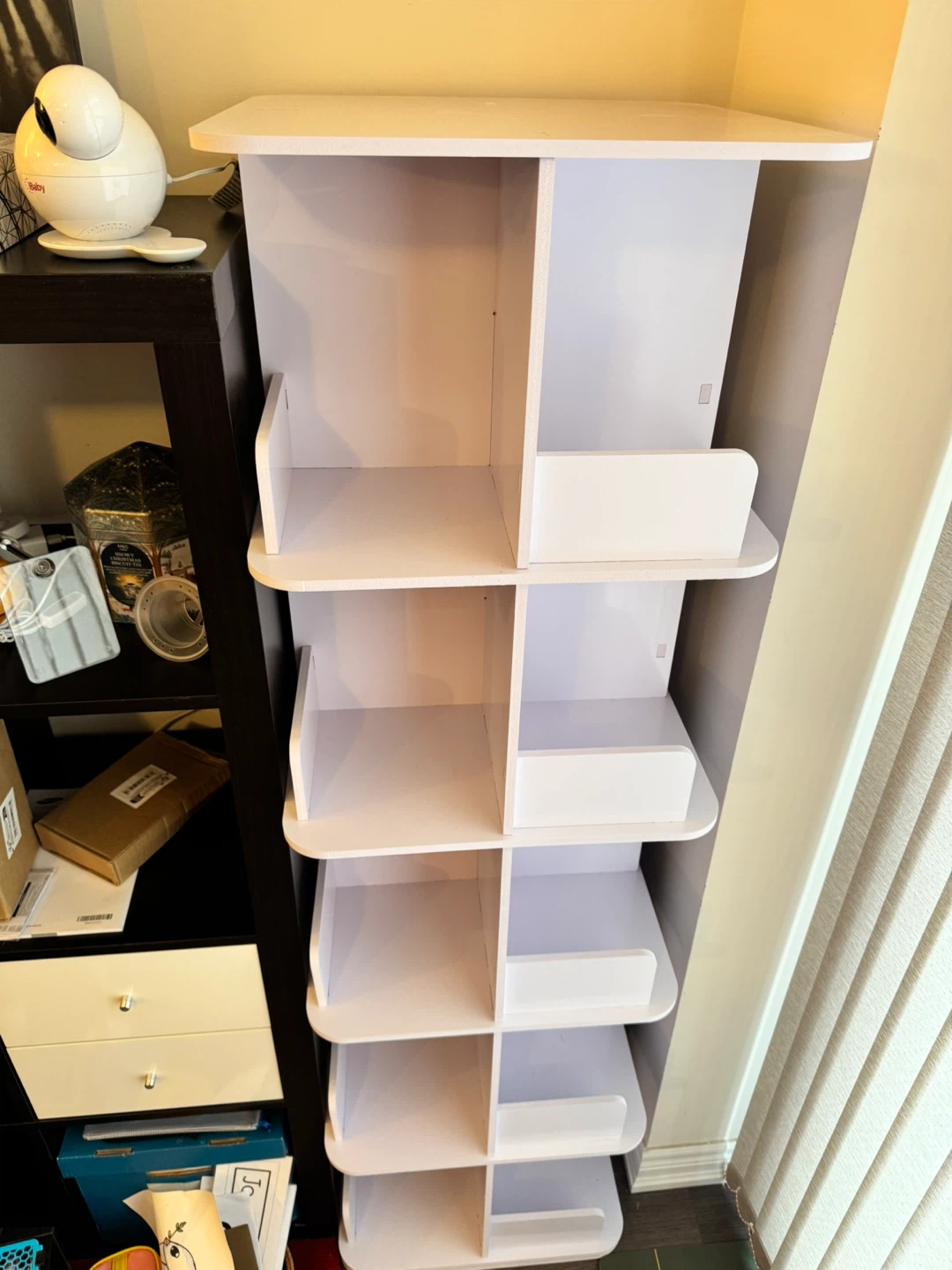 360° Rotating Bookshelf White Multi-Shelf Display Unit/Bookcase - photo 2