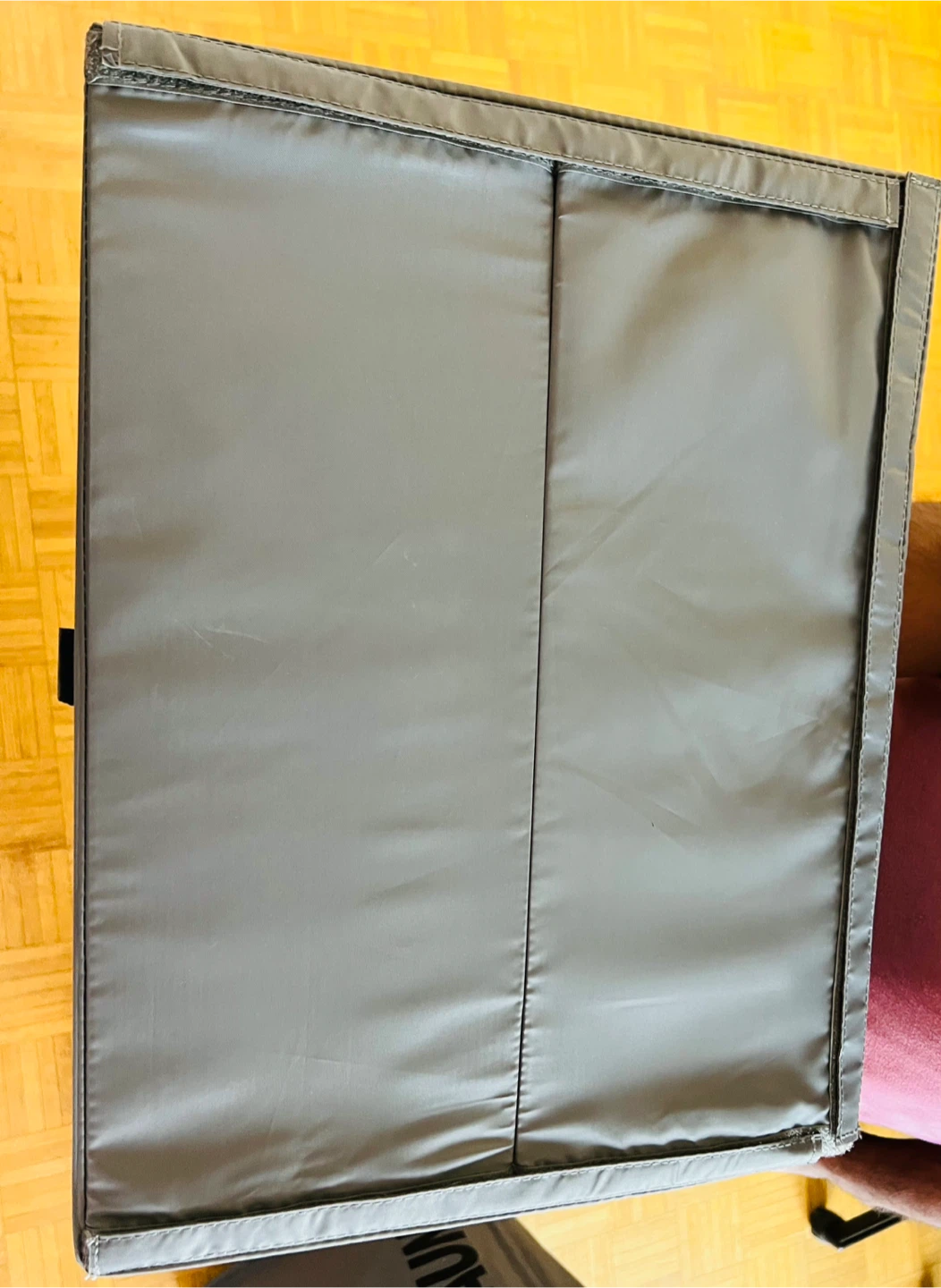 Grey Fabric Storage Organizer with Dividers - photo 3