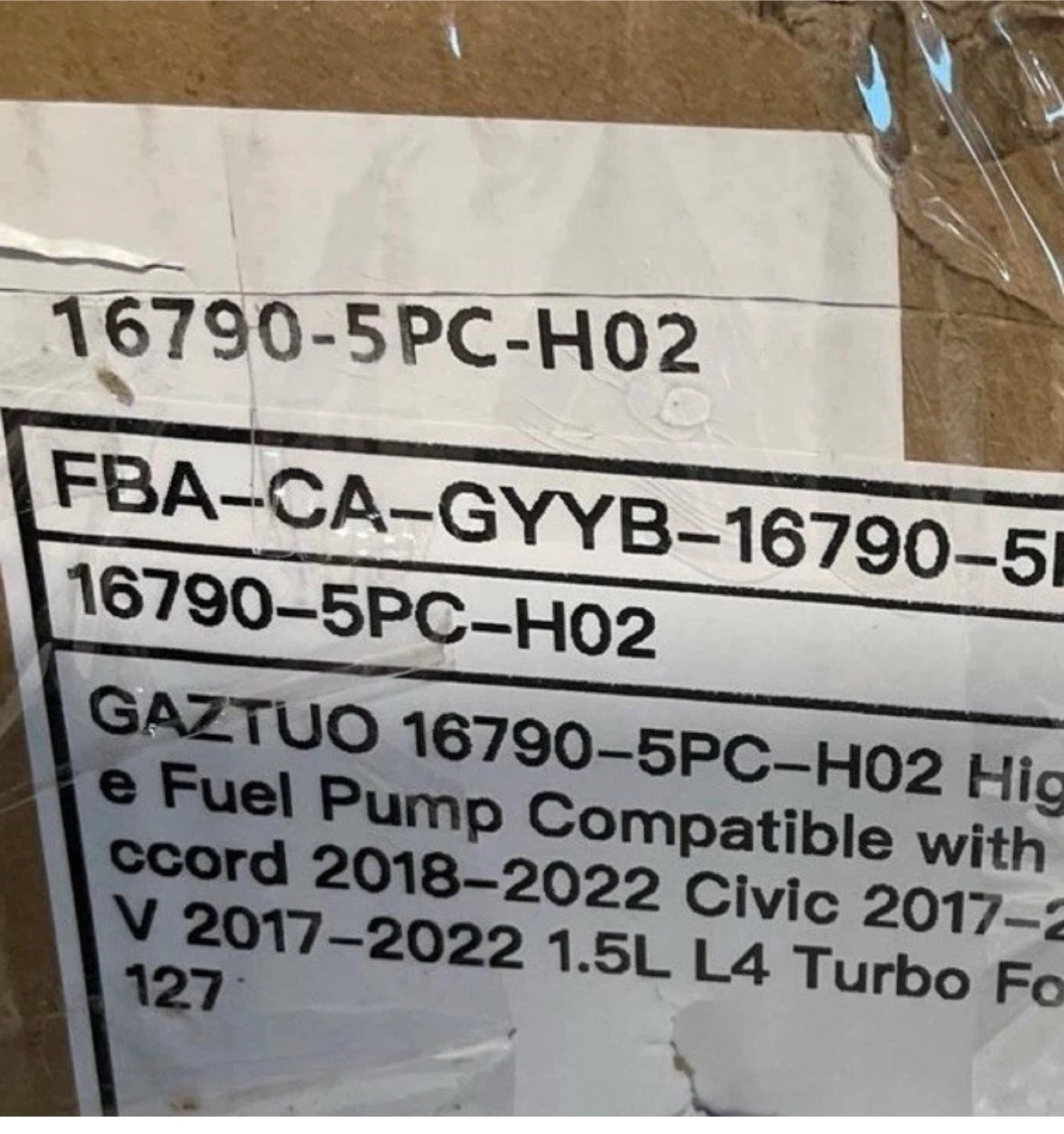 High Pressure Fuel Pump for Honda 1.5L Turbo - photo 5