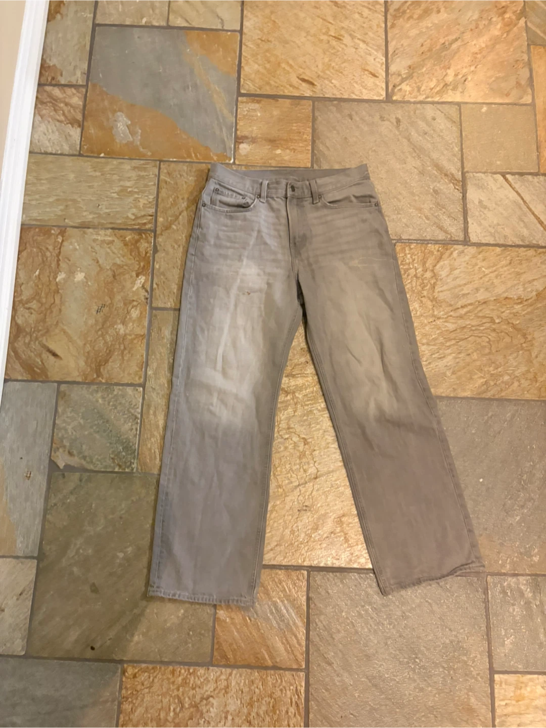 Light Grey Wide Leg Jeans - photo 2