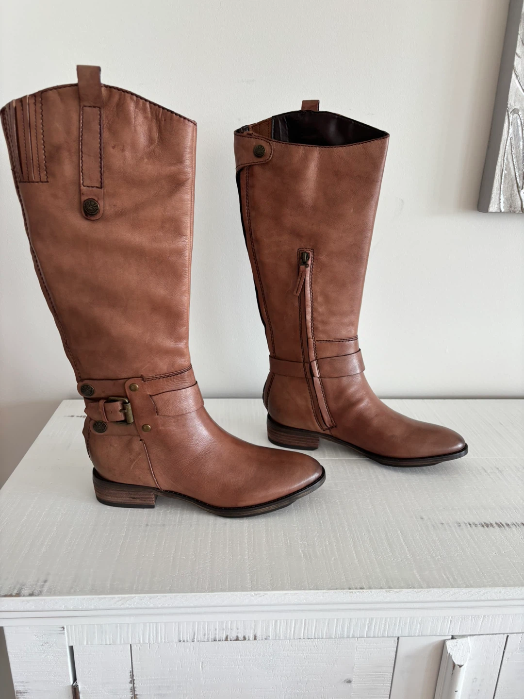Sam Edelman boots (Poe) very rare. Size 7.5 camel leather - photo 5