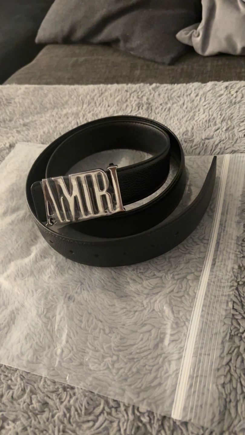 Amiri Black Leather Belt