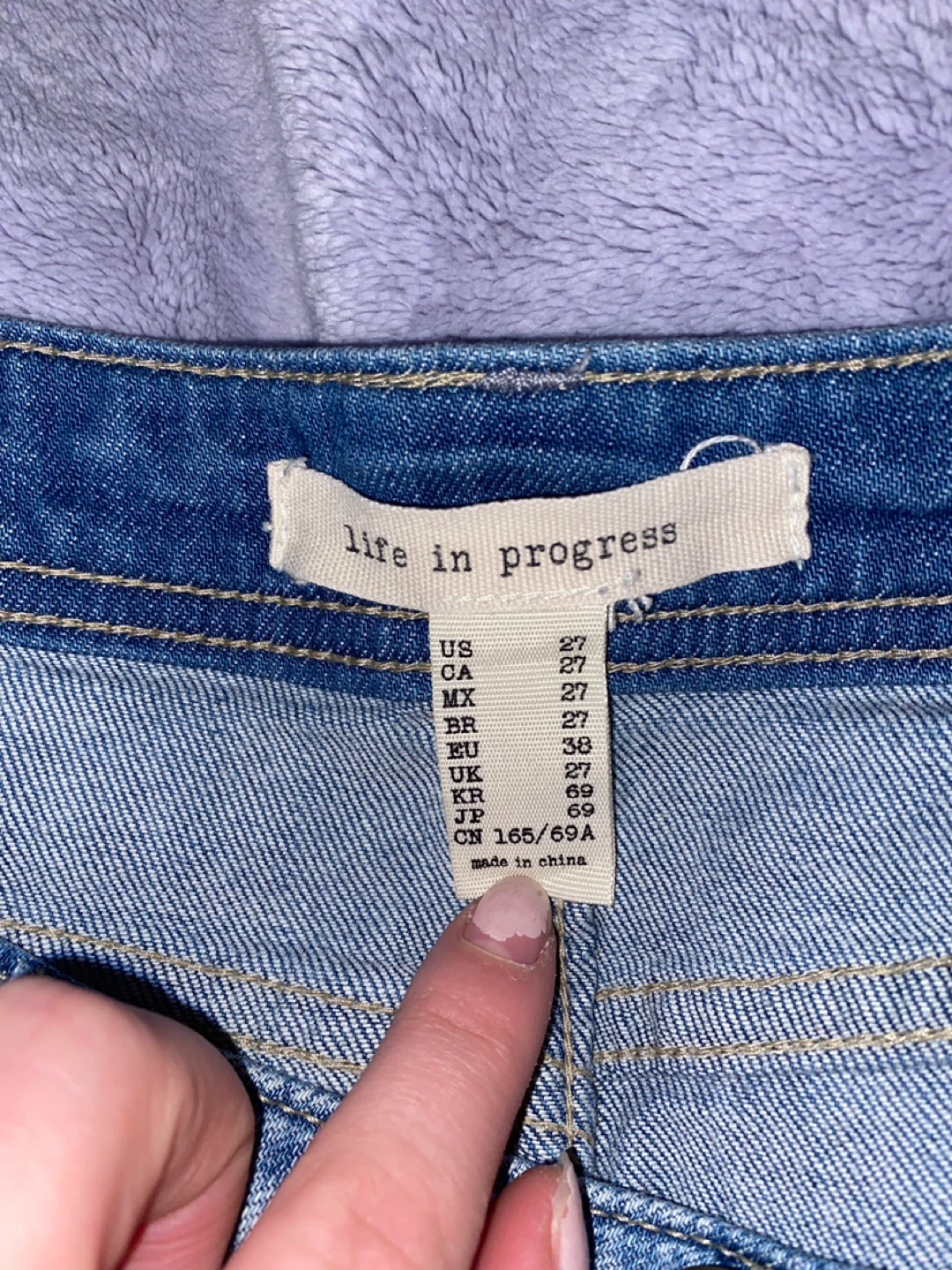 Life in Progress Denim Mini Skirt - Size 27 - photo 3