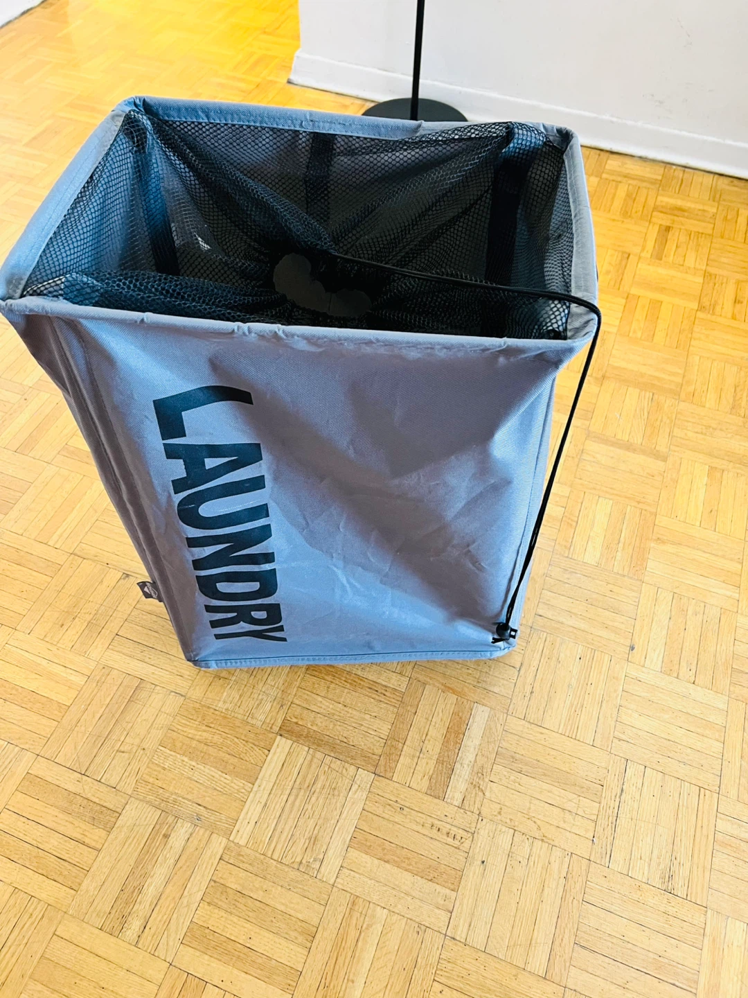 Grey Laundry Hamper with Wheels - photo 2