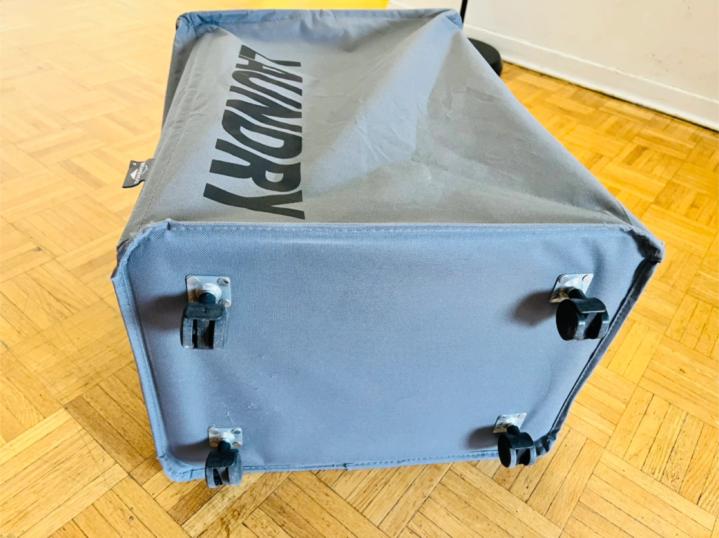 Grey Laundry Hamper with Wheels - photo 4