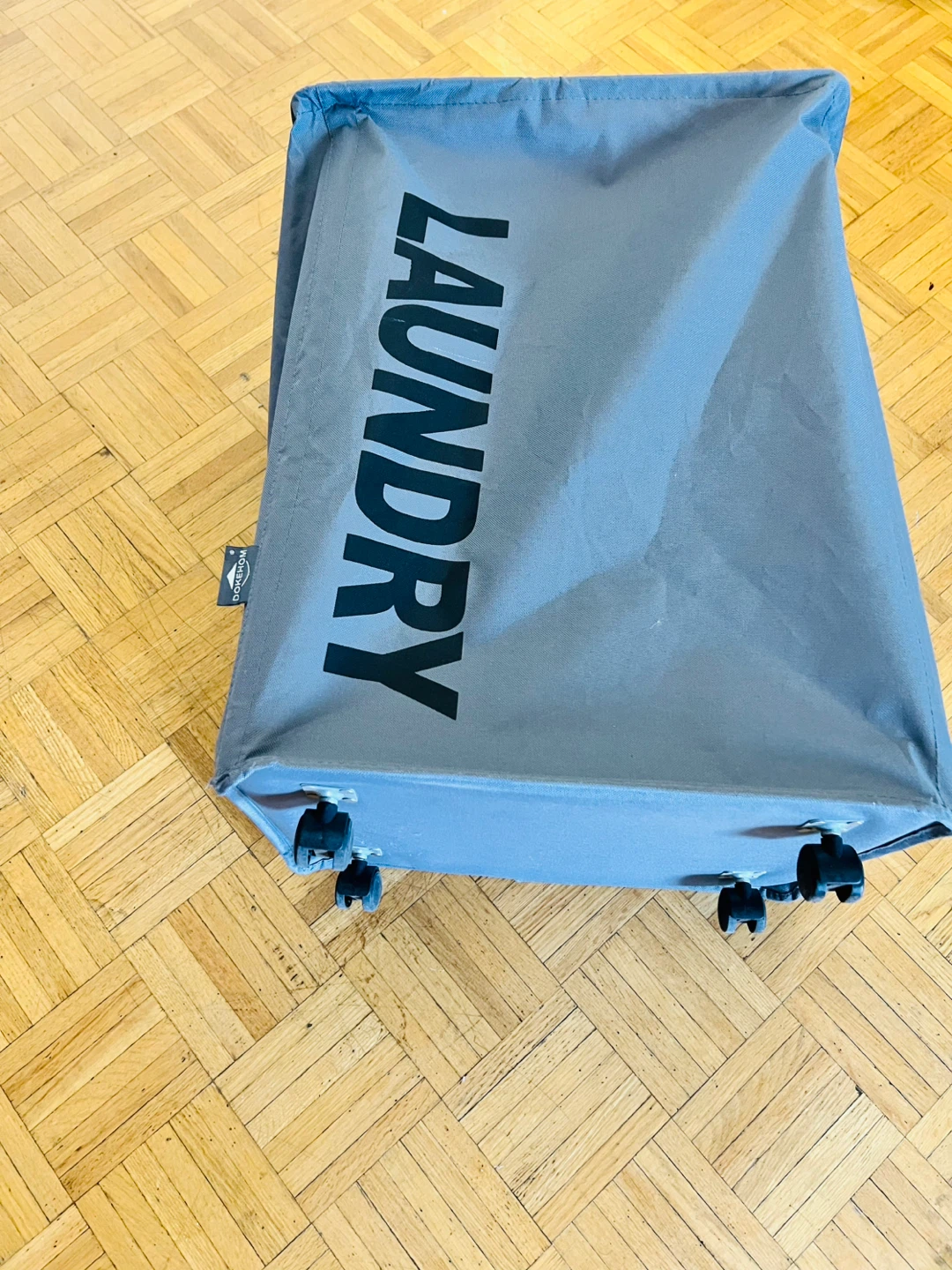 Grey Laundry Hamper with Wheels - photo 3