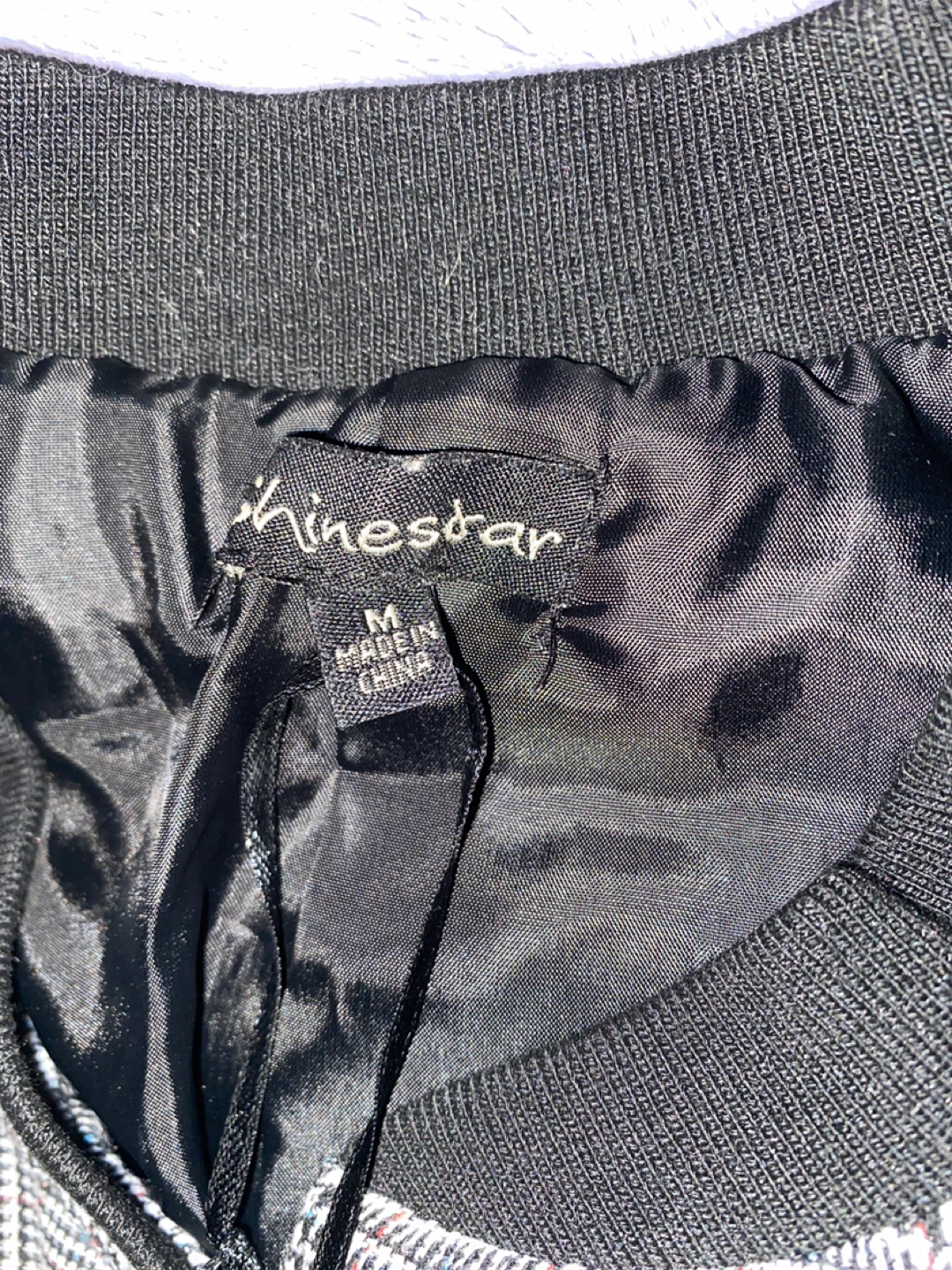 Shinestar Plaid Bomber Jacket Size Medium - photo 2